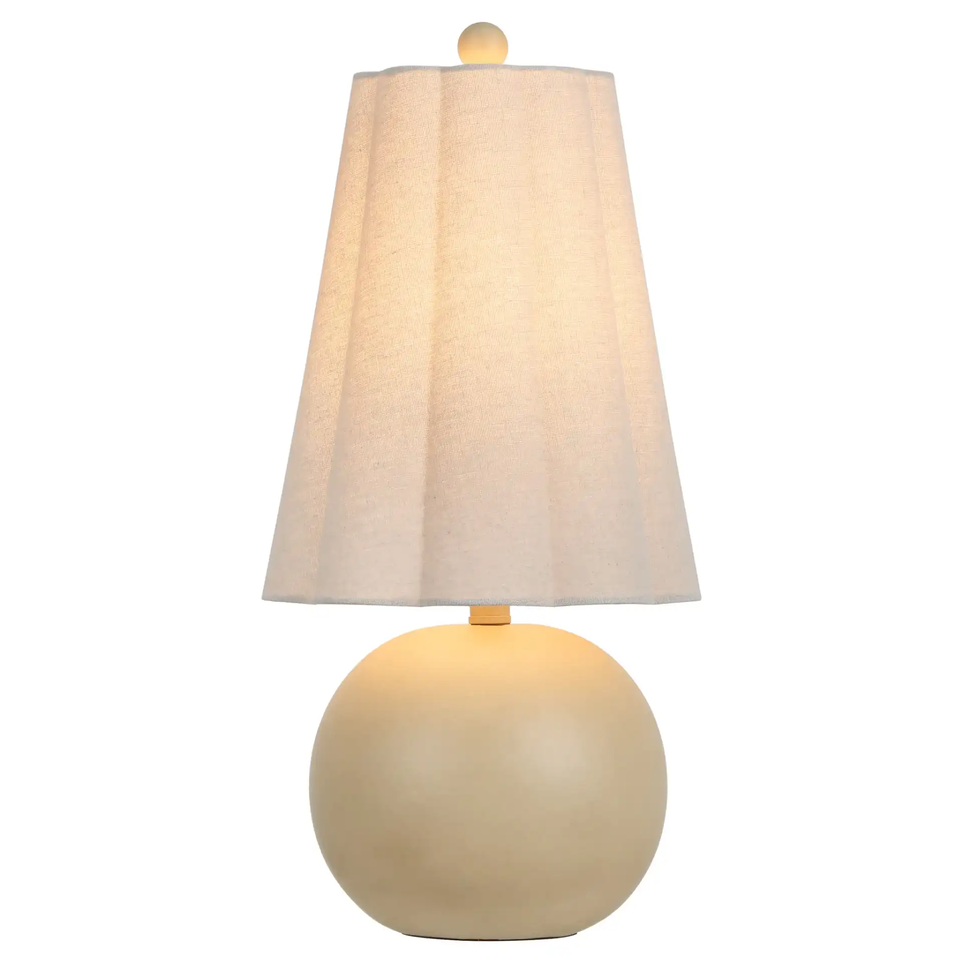 Sachiko Ceramic Ball Table Lamp in Brown / Oatmeal