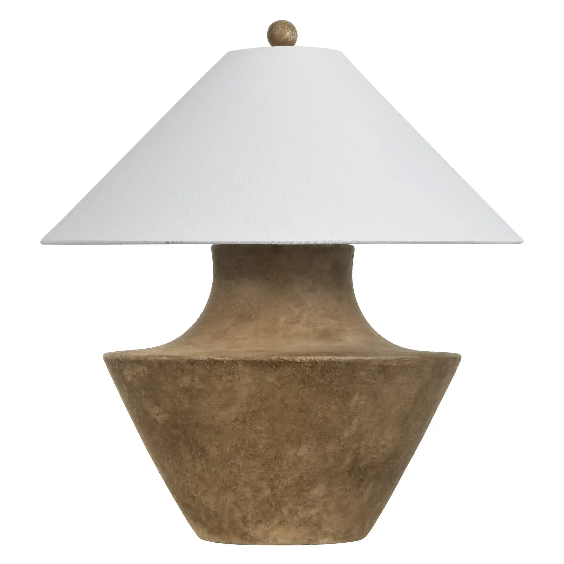 Wahkan Ceramic Table Lamp in Brown / White, detail view