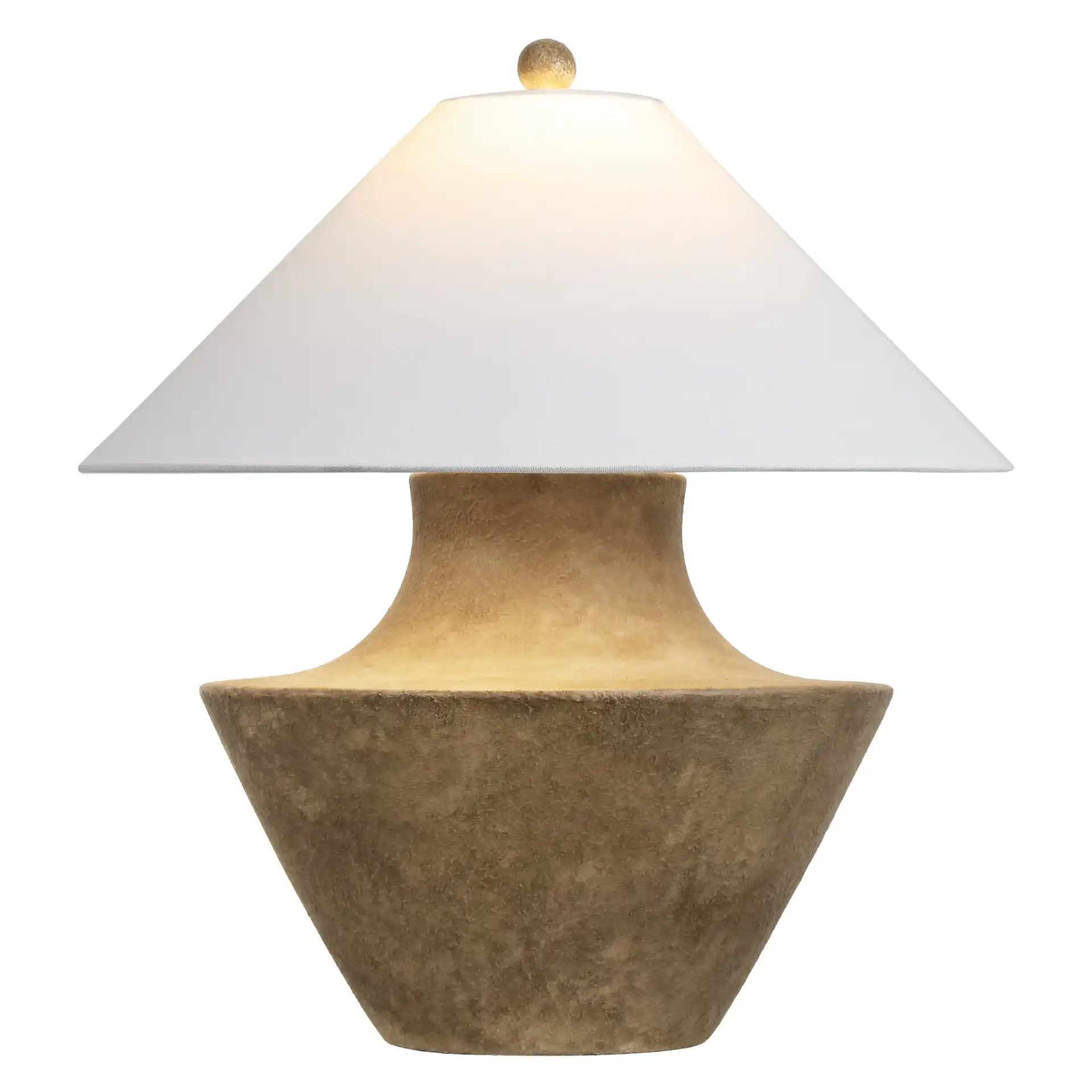 Wahkan Ceramic Table Lamp in Brown / White