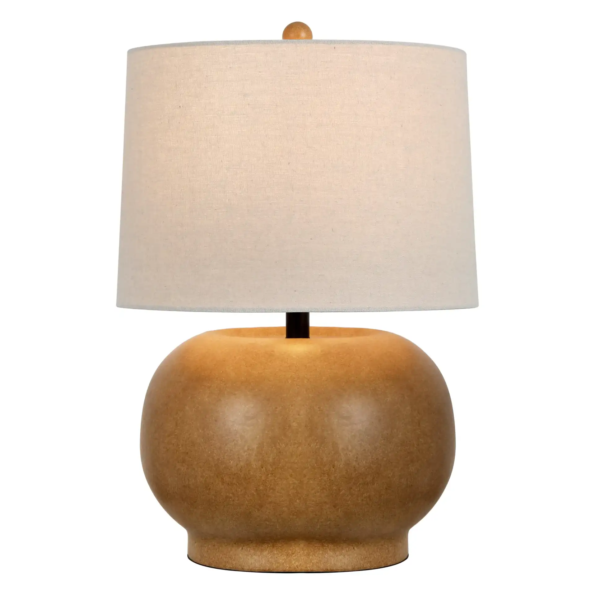 Dannah Ceramic Table Lamp in Brown / Oatmeal