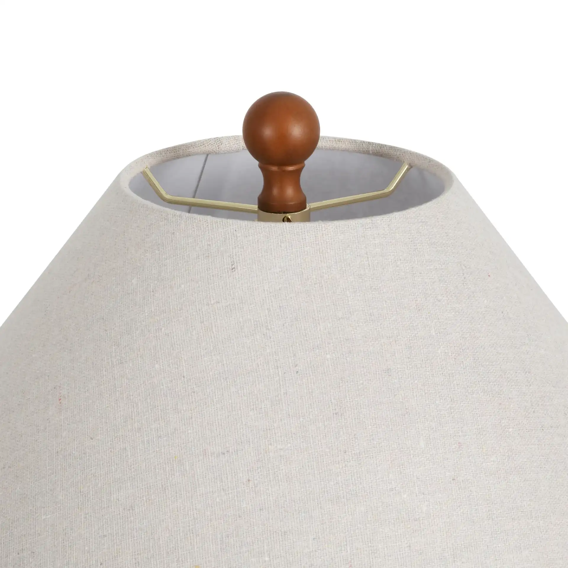 Zavida Resin Table Lamp in Dark Brown / Oatmeal in a styled room