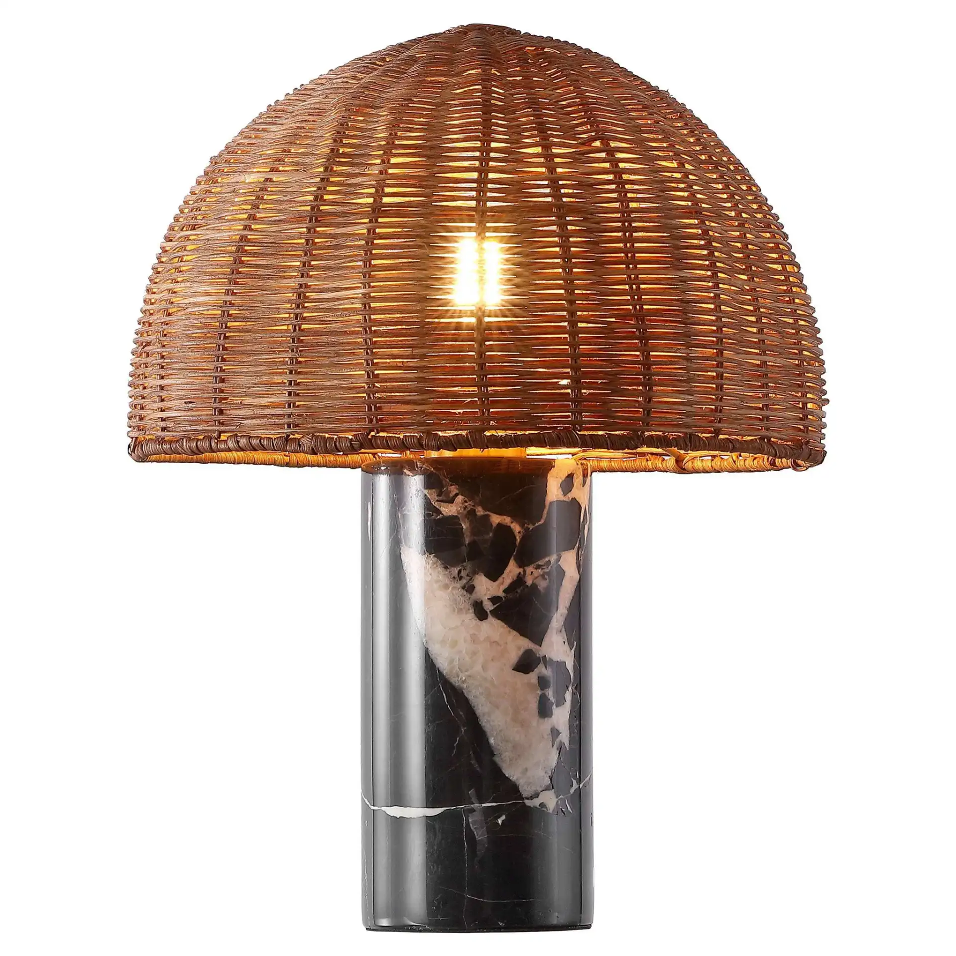 Darlita Marble Table Lamp in Black / White / Natural