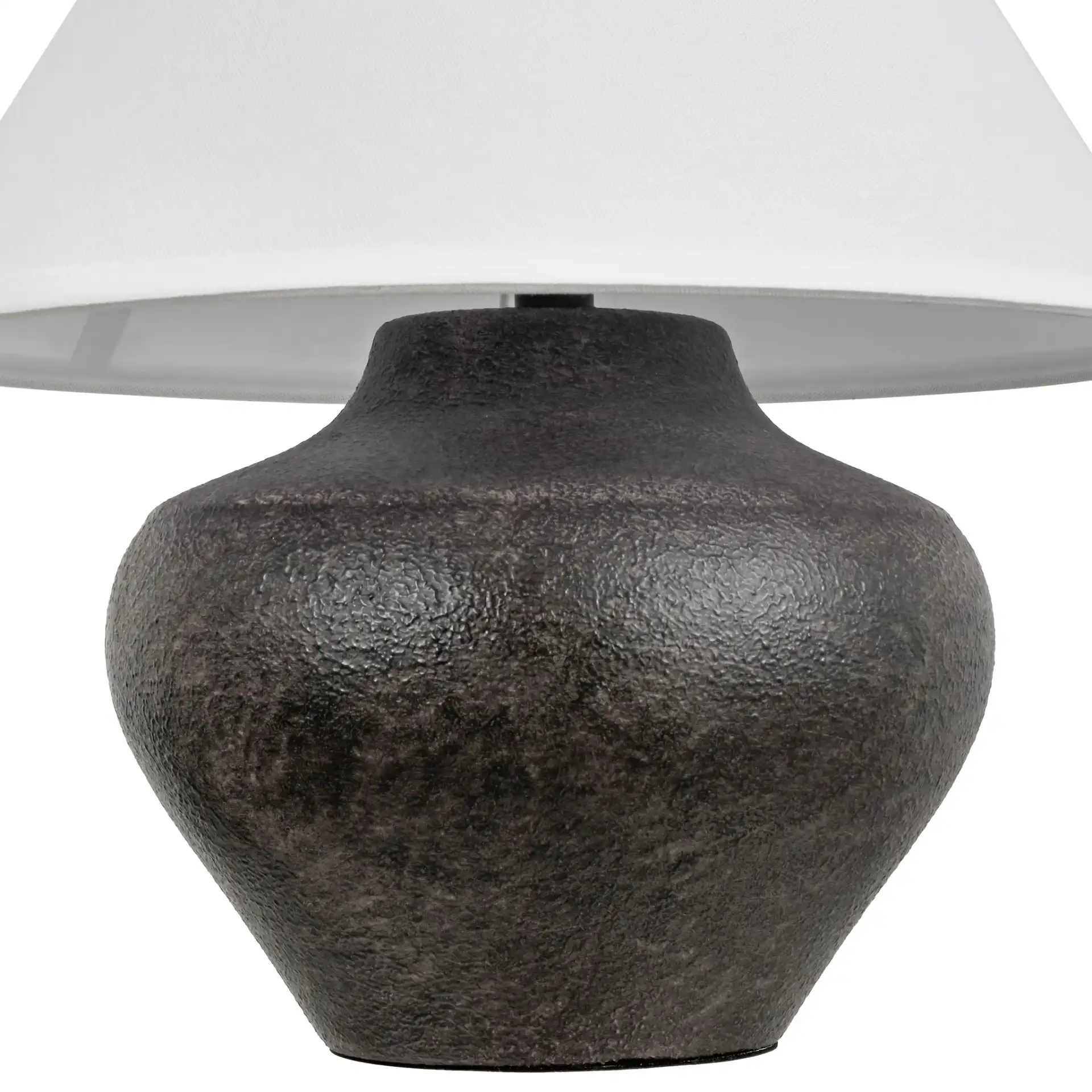 Sadiya Concrete Table Lamp in Black / White in a styled room