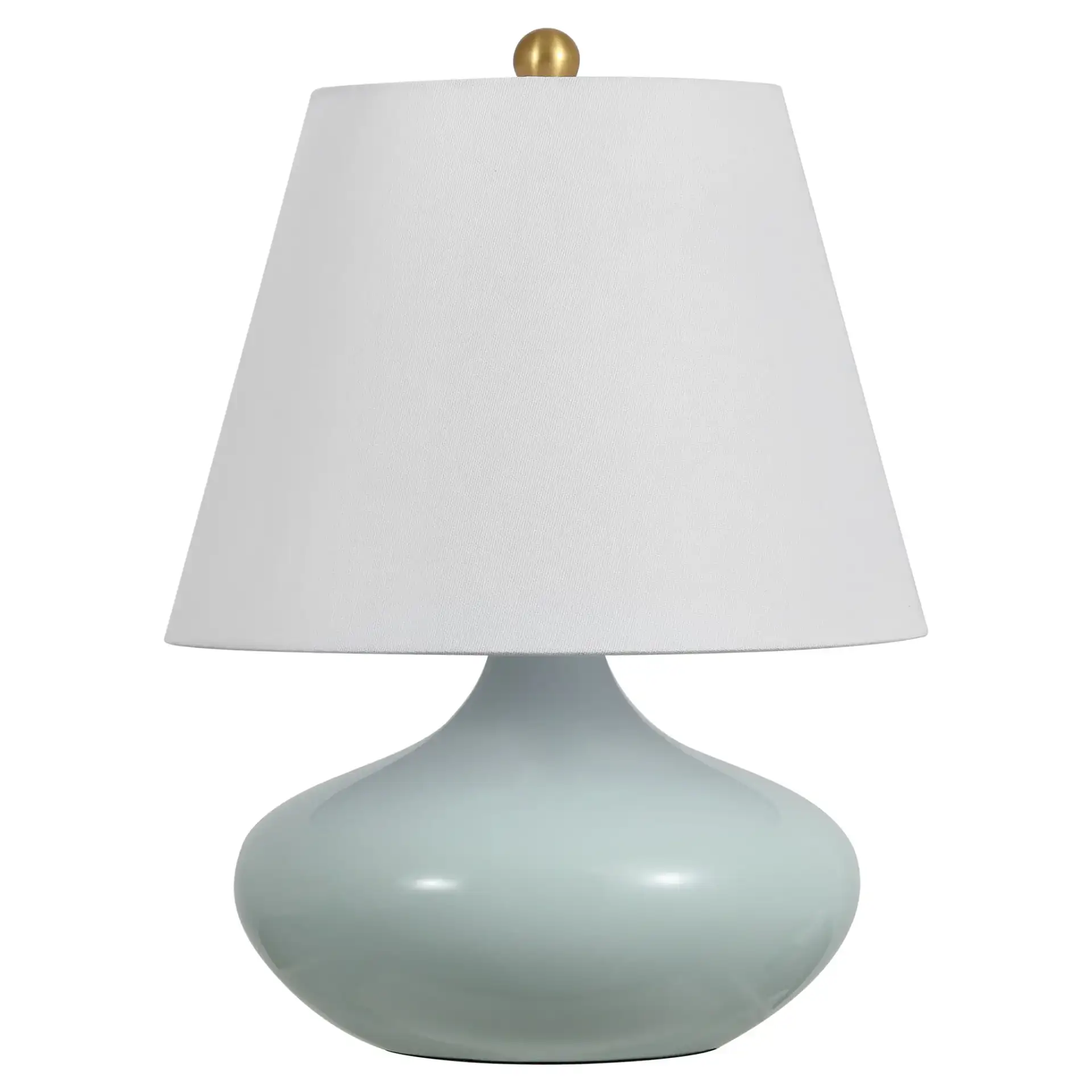Waneta Ceramic Table Lamp in Light Blue / White, detail view