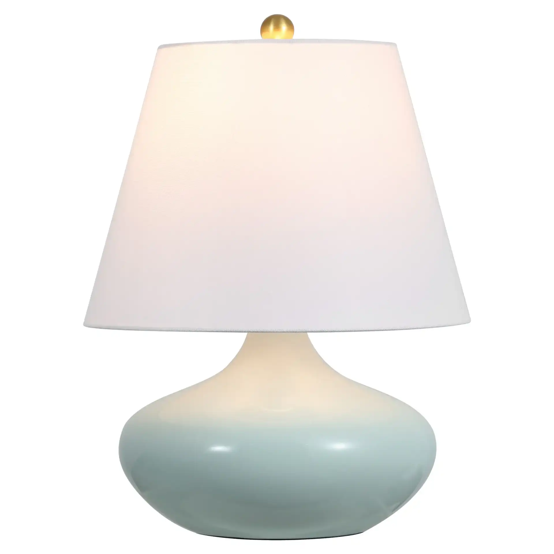 Waneta Ceramic Table Lamp in Light Blue / White