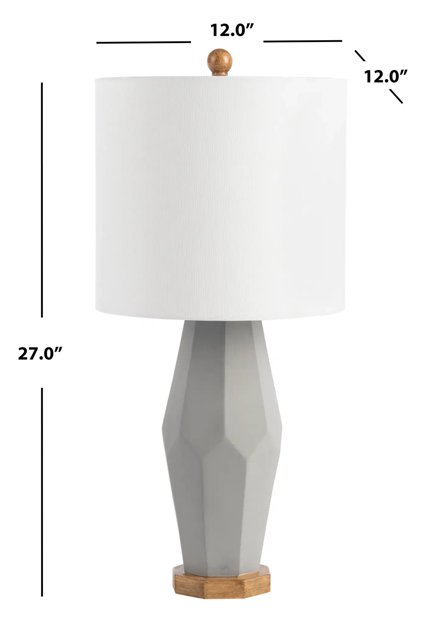 Landren Table Lamp (Set Of 2) in Gray, detail view