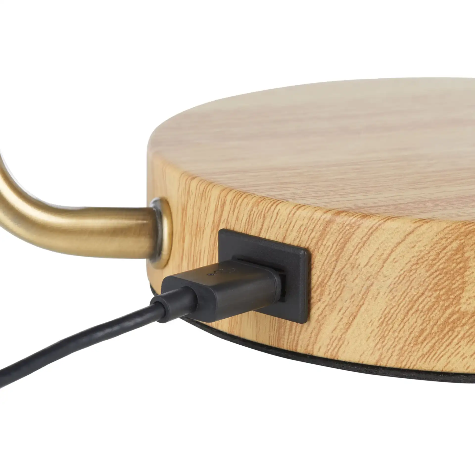Veda Task Lamp in Gold / White, detail view