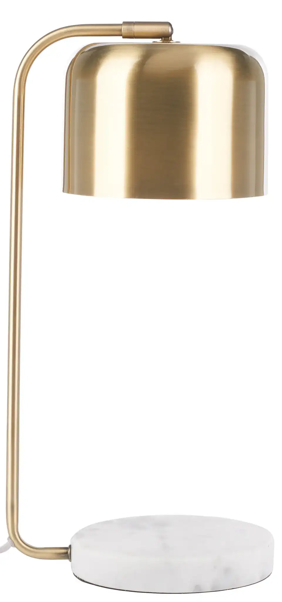 Foley Table Lamp in Brass / White, detail view