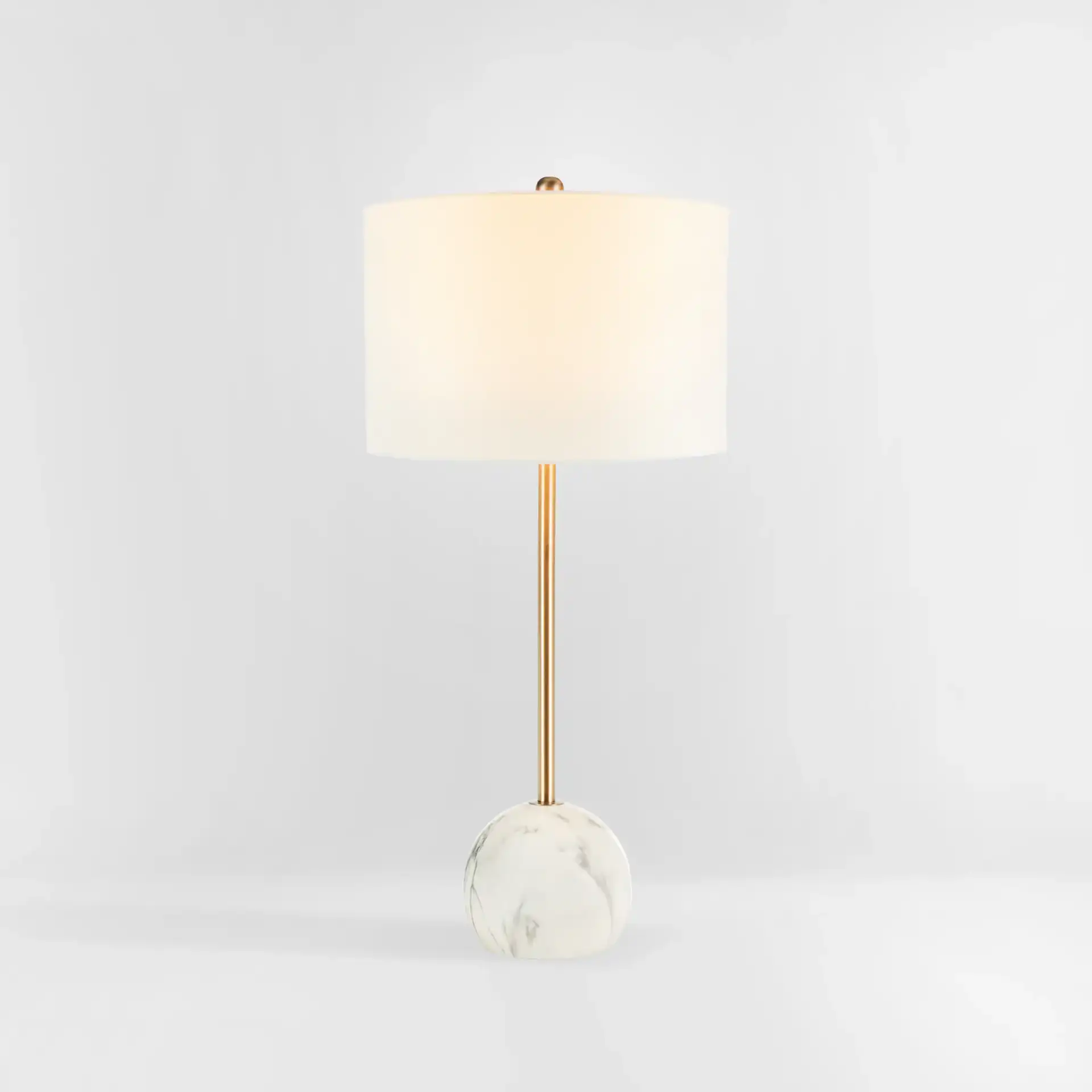Kyrene Table Lamp in White, detail view