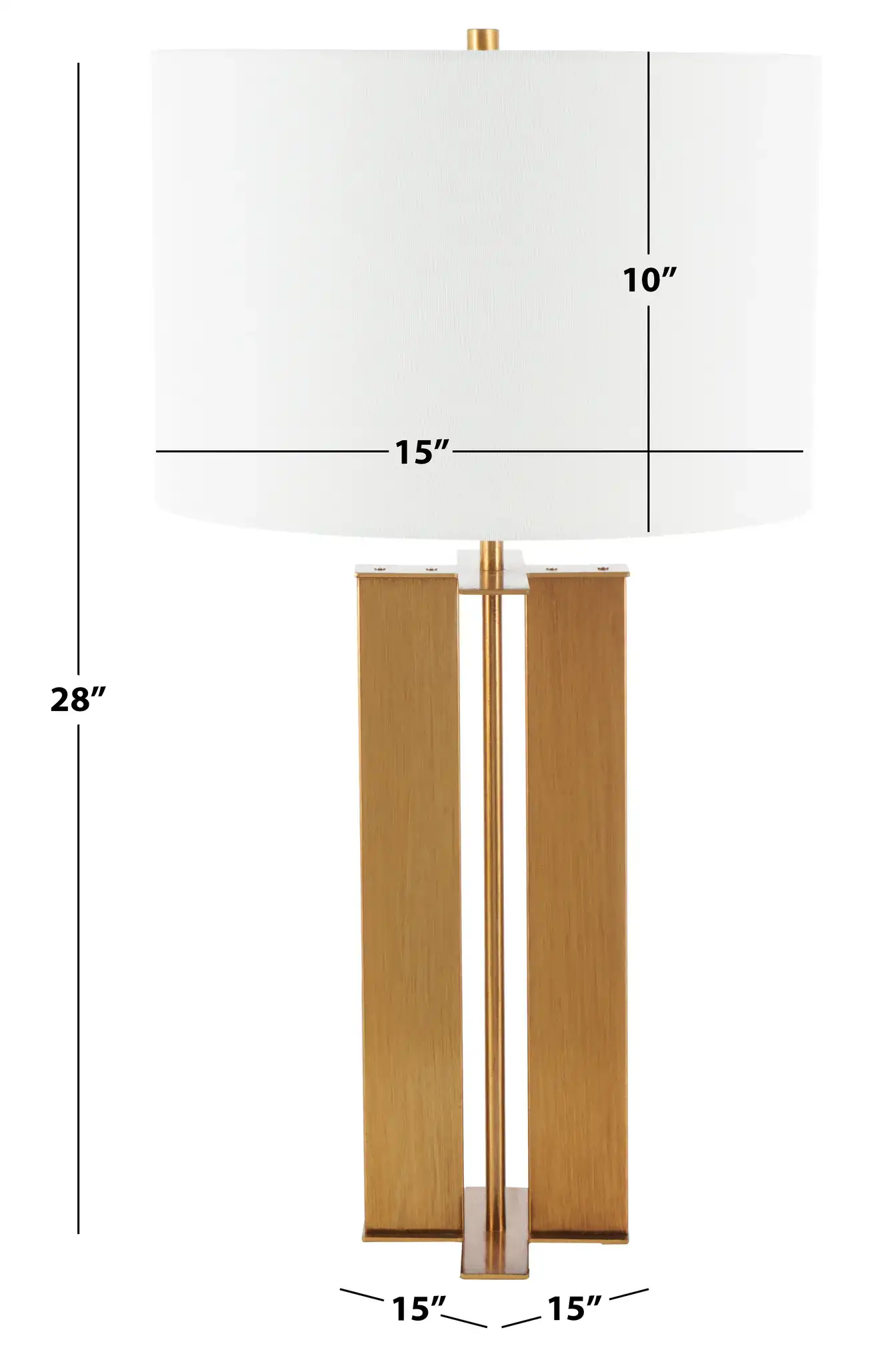 Vanya Table Lamp in Gold, detail view