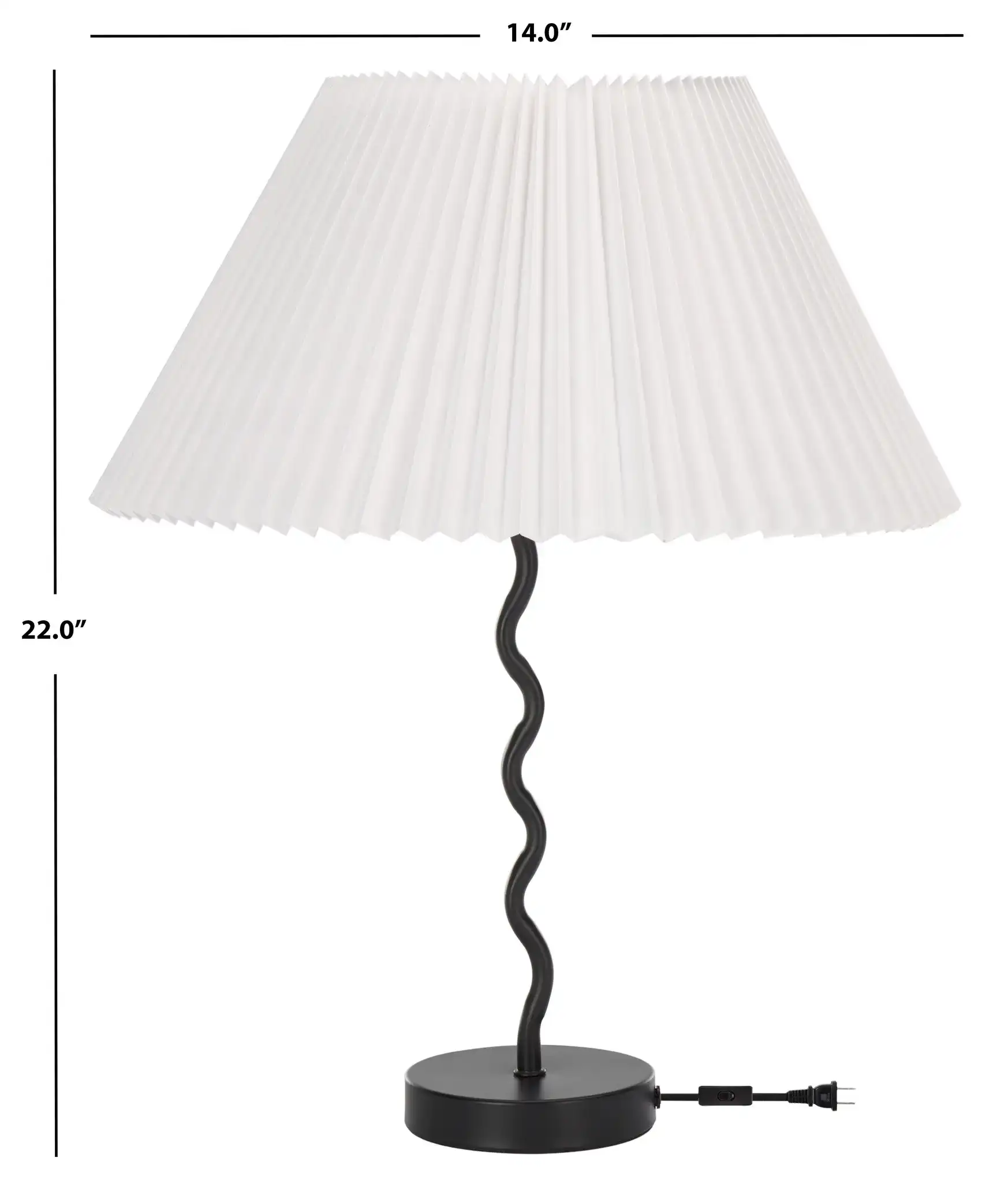Tali Table Lamp in Black, detail view