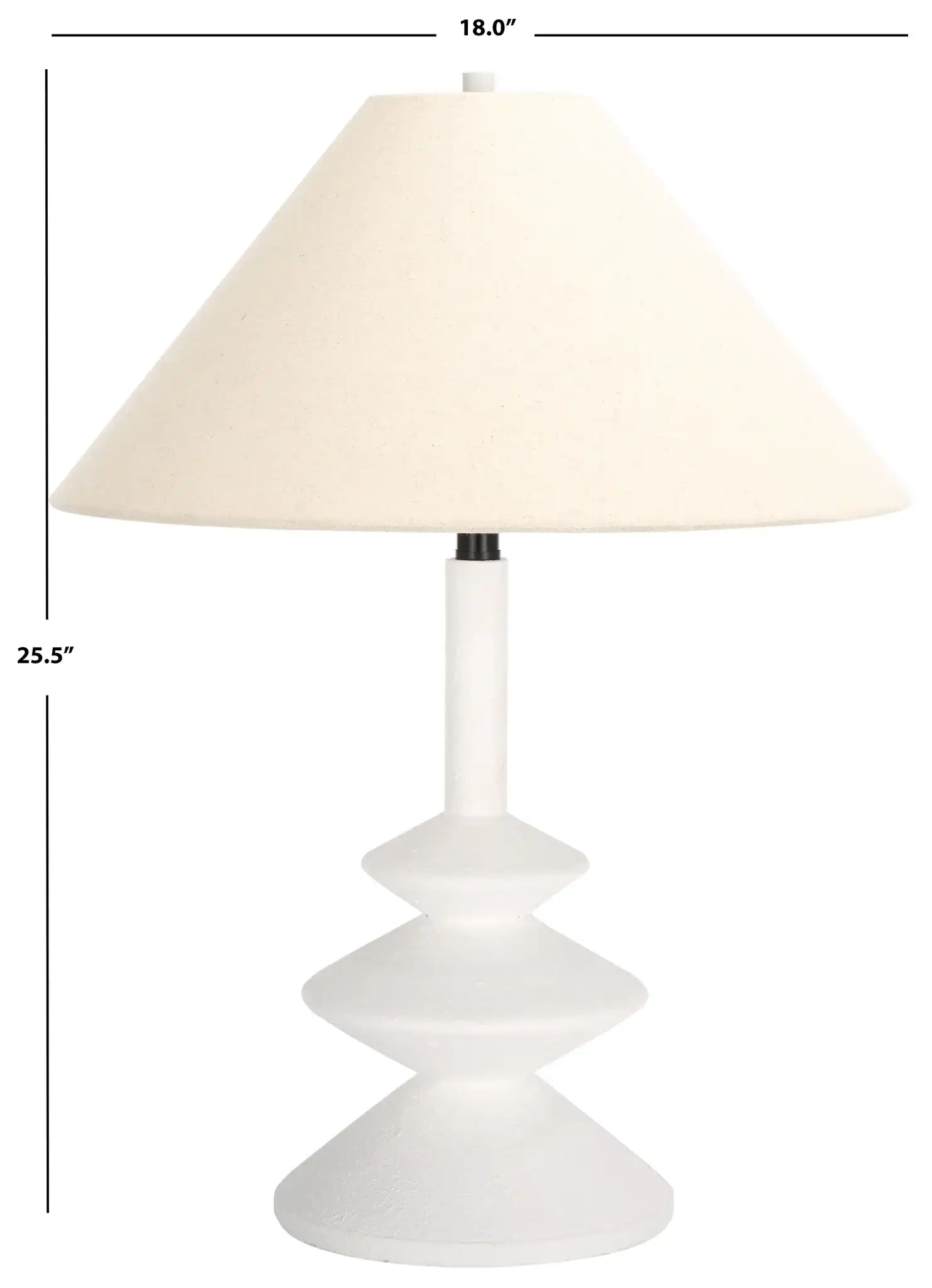 Jessy Table Lamp in White, detail view
