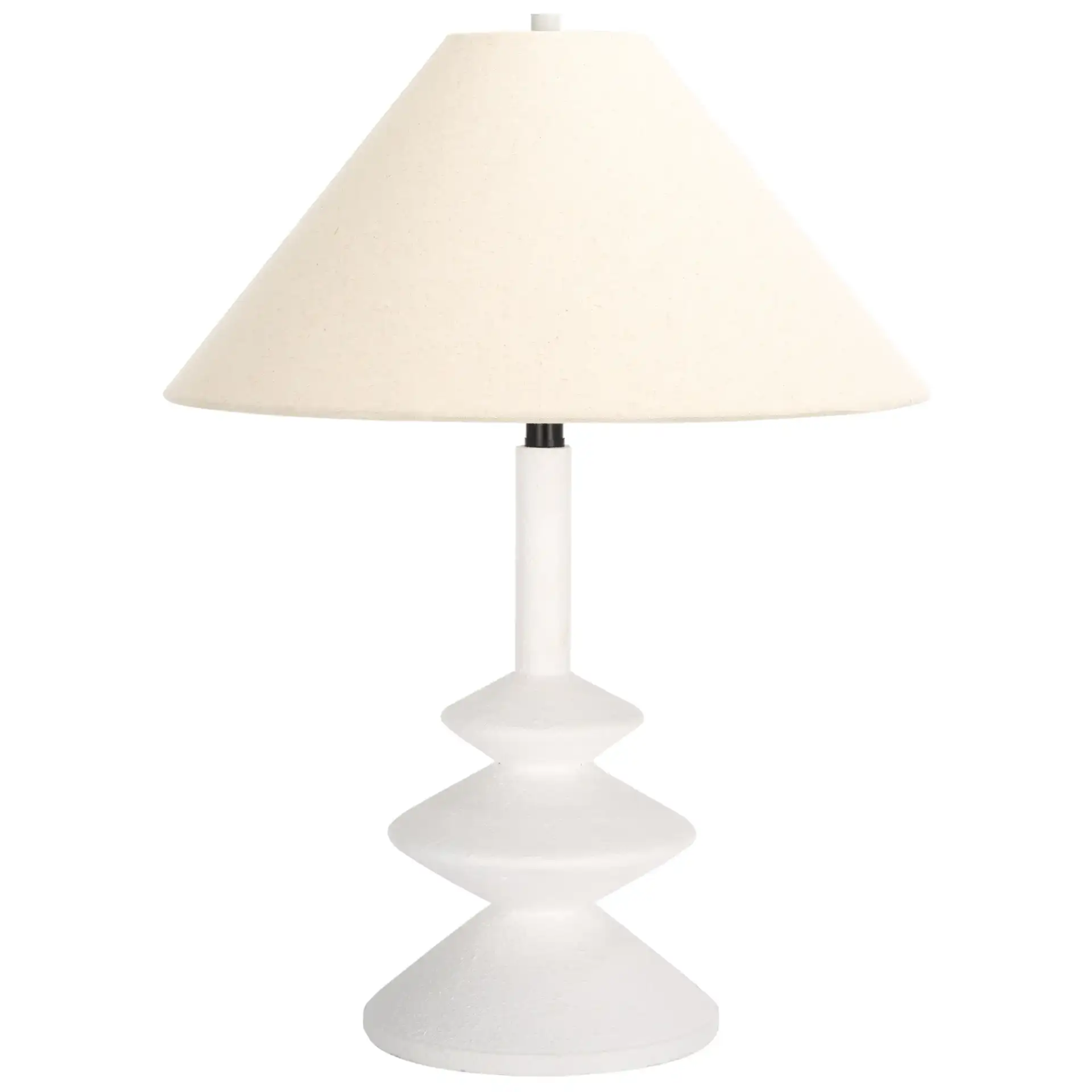 Jessy Table Lamp in White, detail view