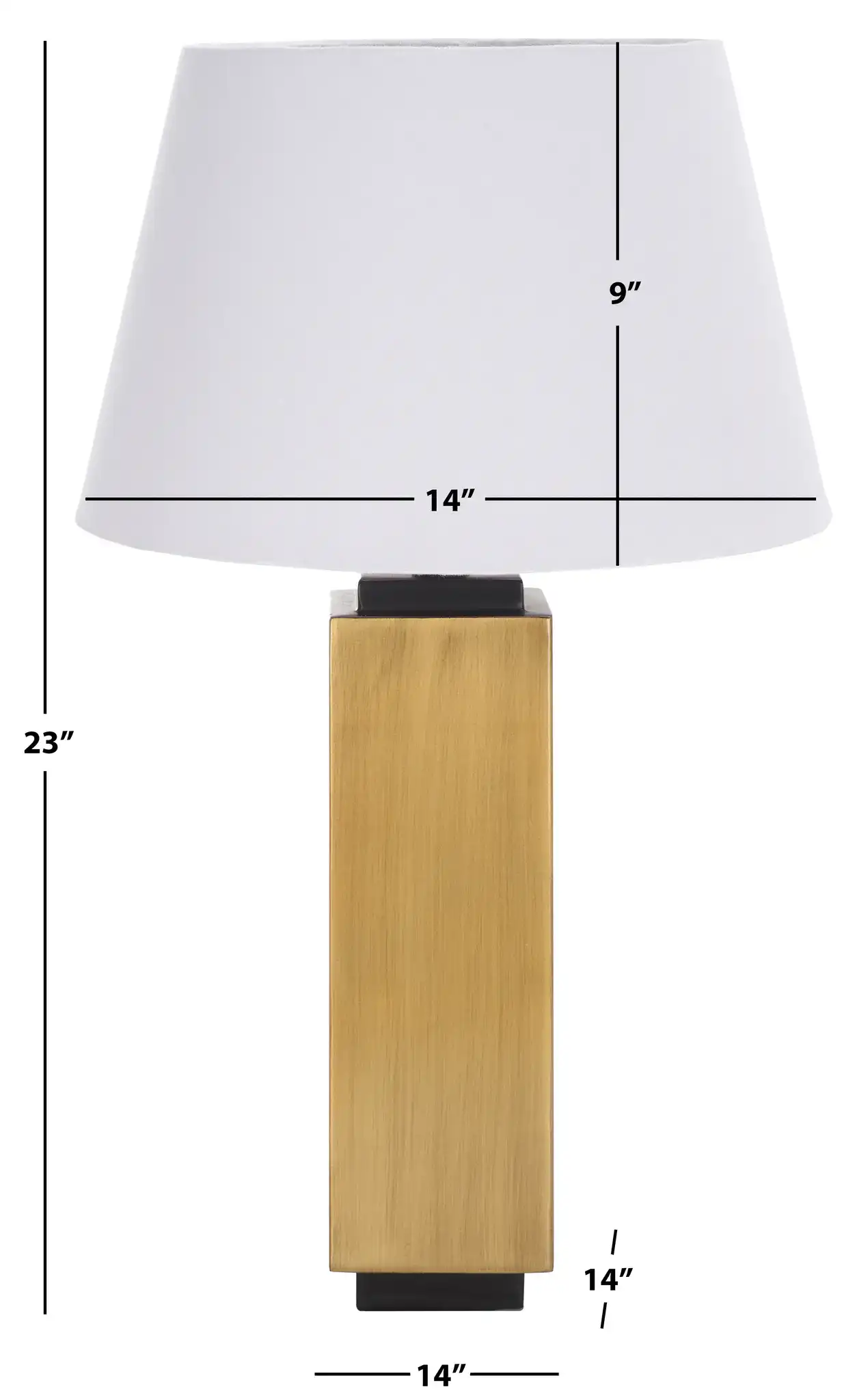 Balena Table Lamp in Antique Brass, detail view