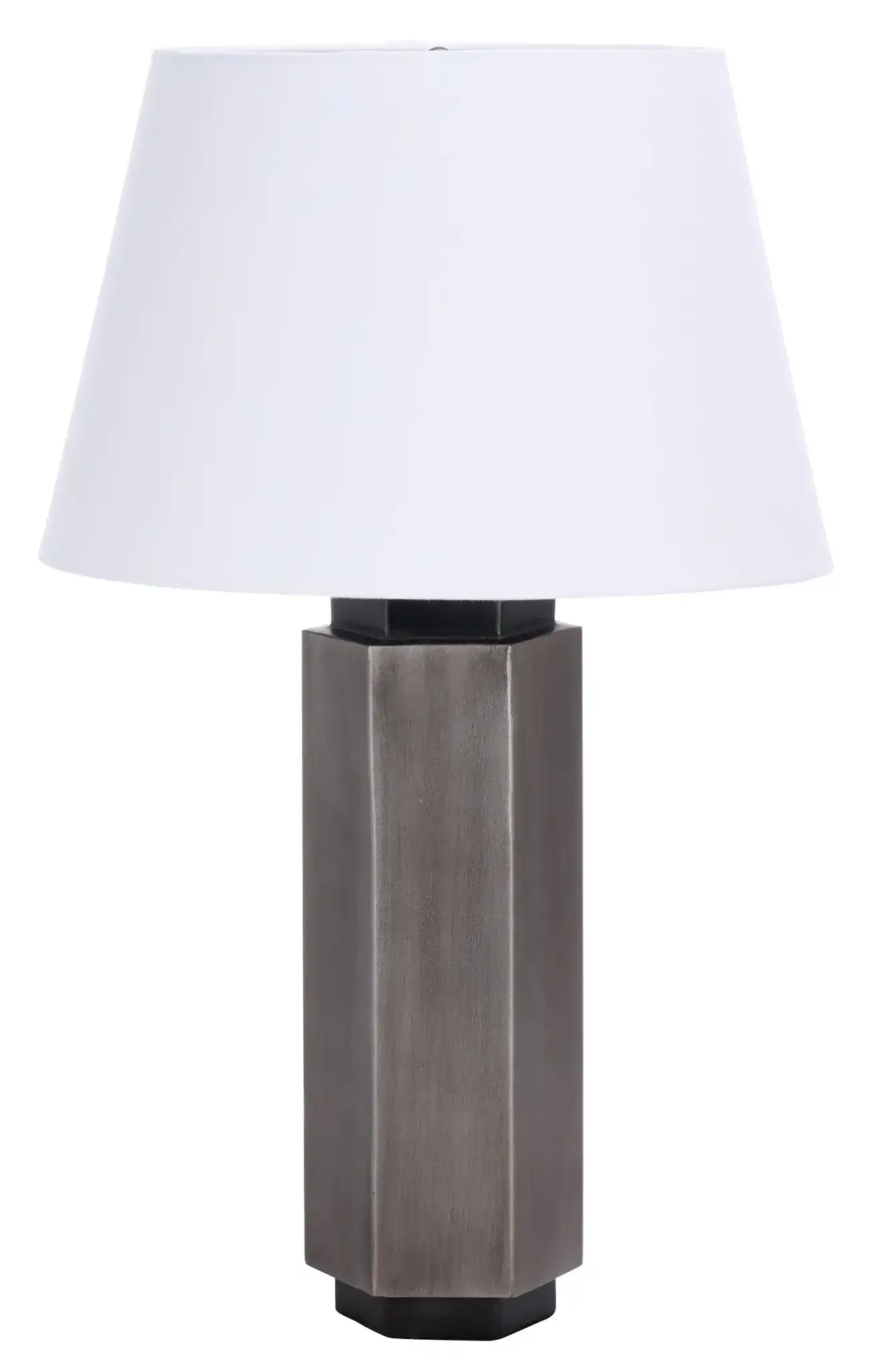 Emlyn Table Lamp in Antique Silver, detail view