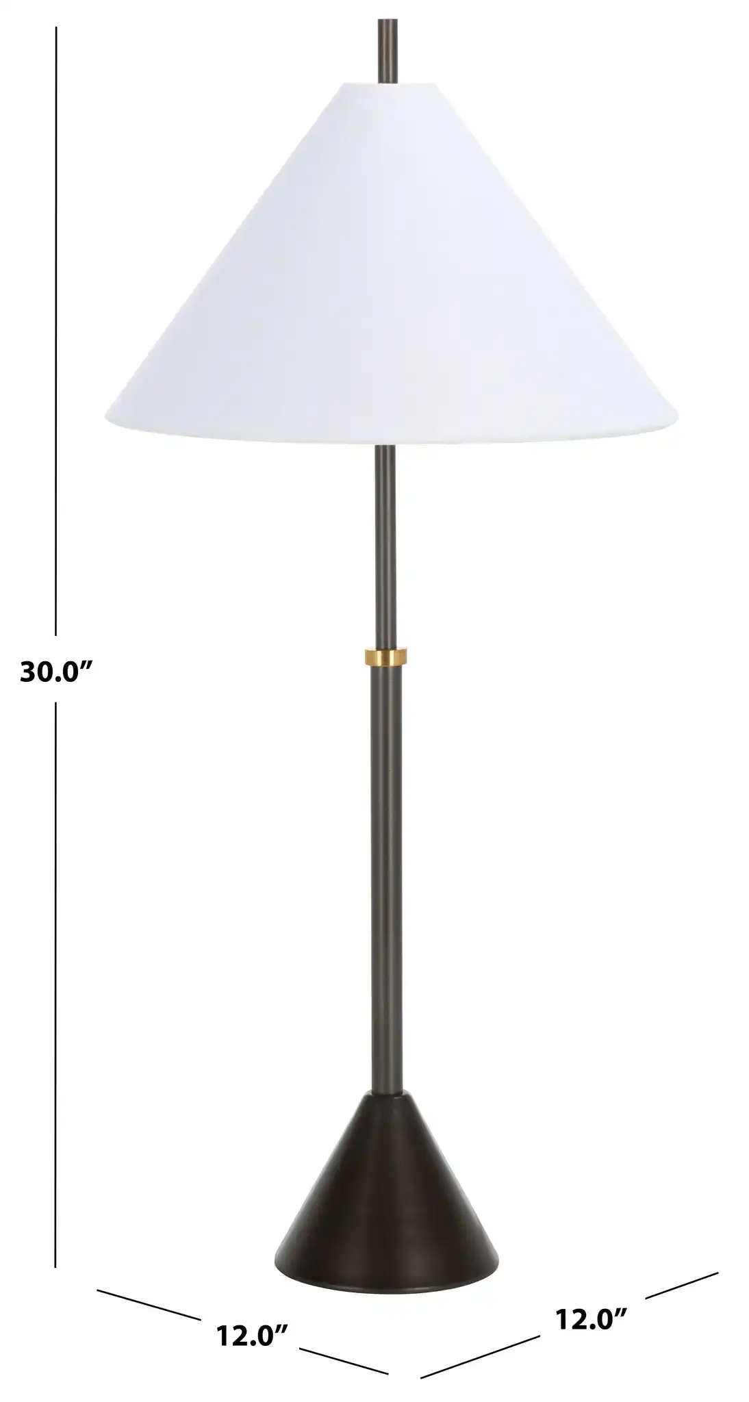 Troye Table Lamp in Antique Silver, detail view