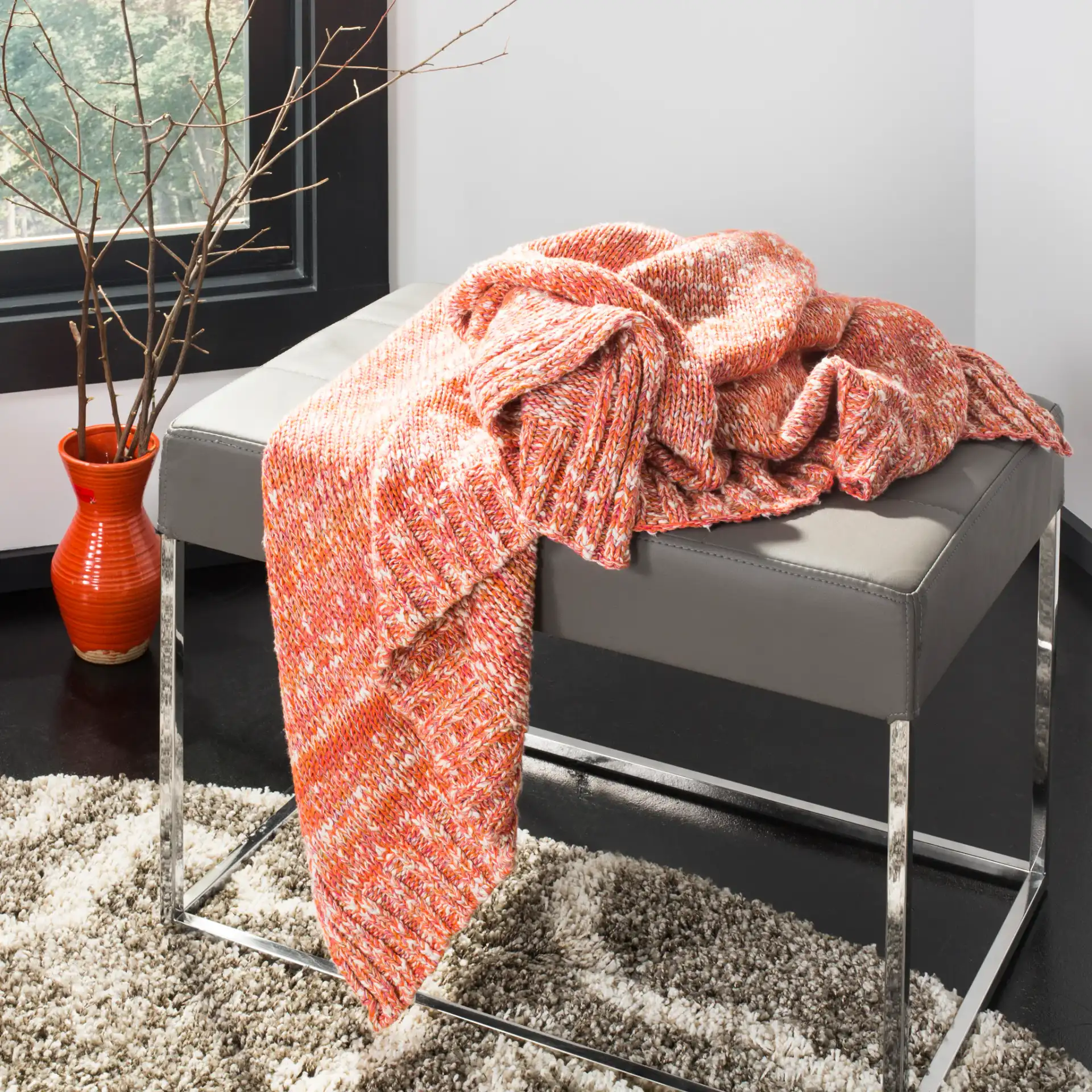 Darling Knit Throw in Assorted in a styled room