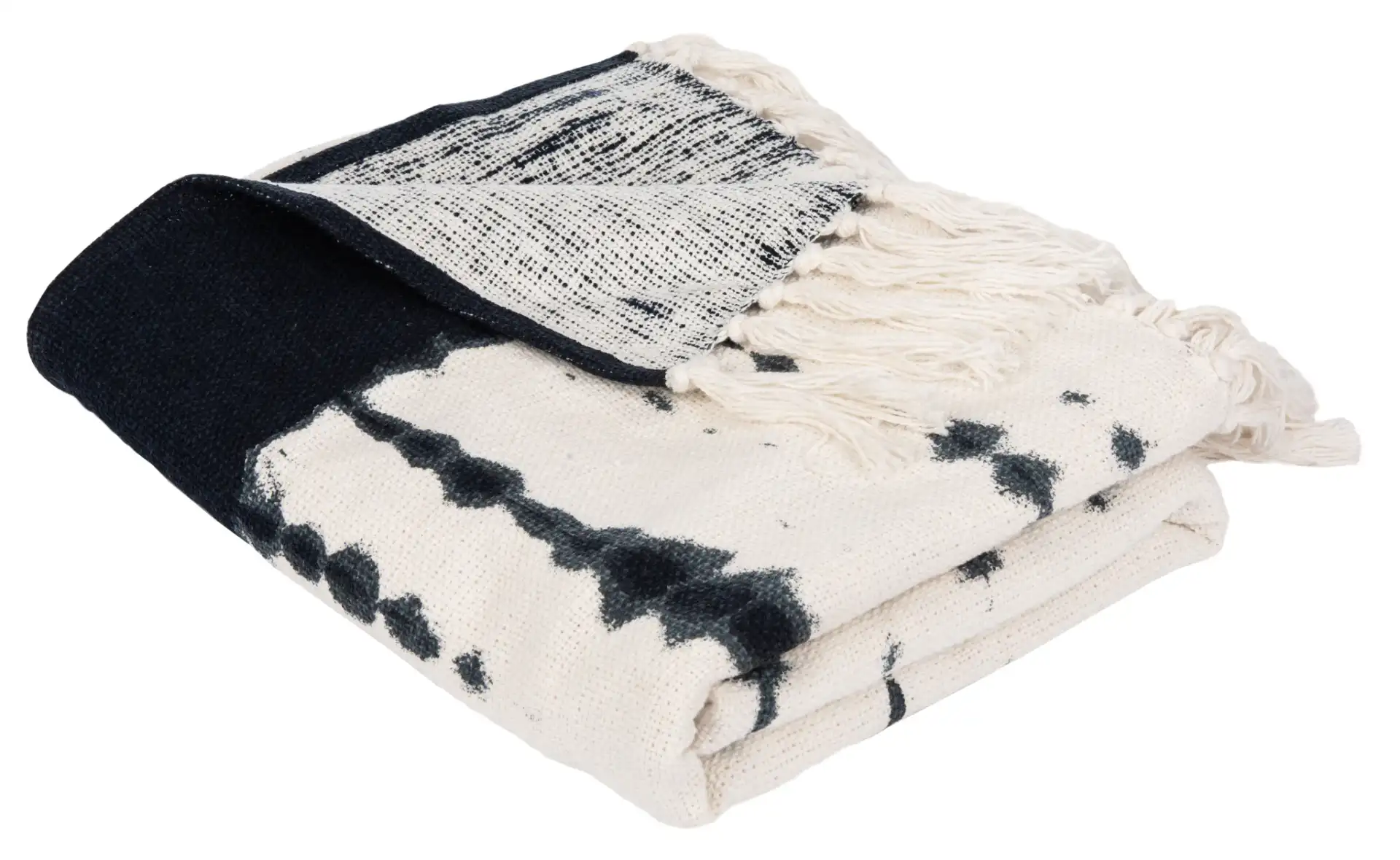 Arya Throw in Beige / Navy in a styled room