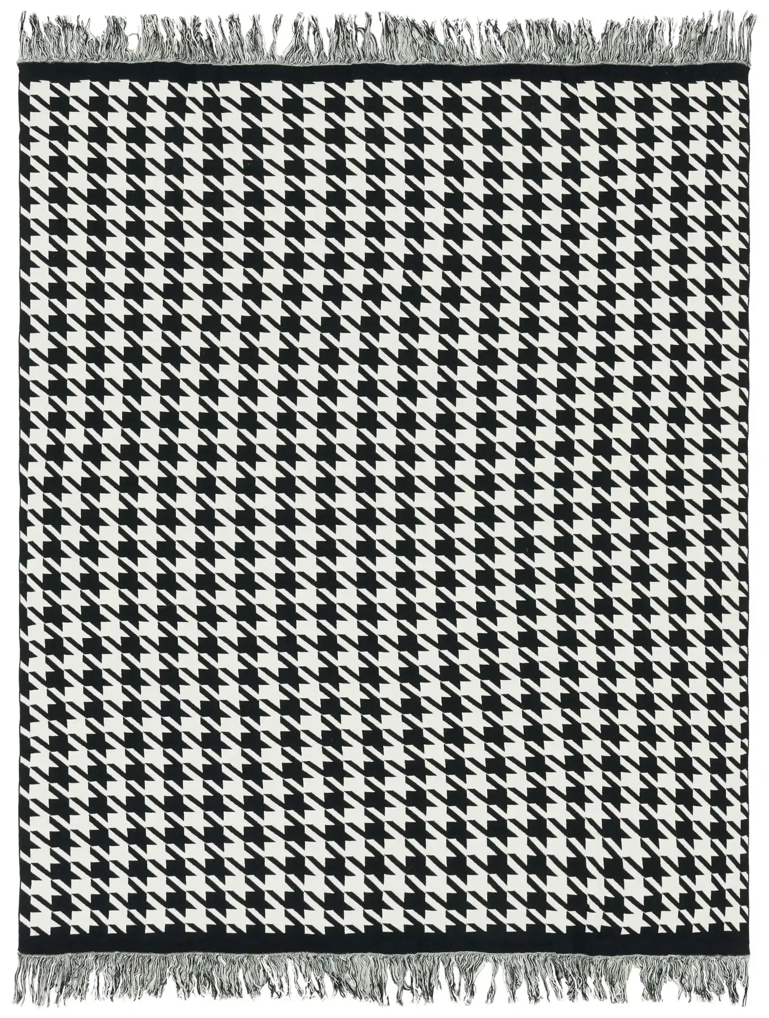Cantil Throw in Black / Ivory, detail view