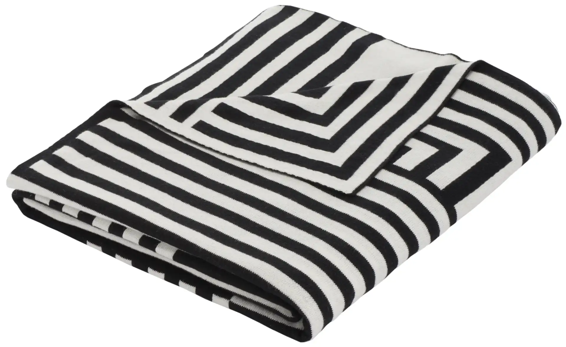 Ziggy Throw in Black / Ivory, detail view