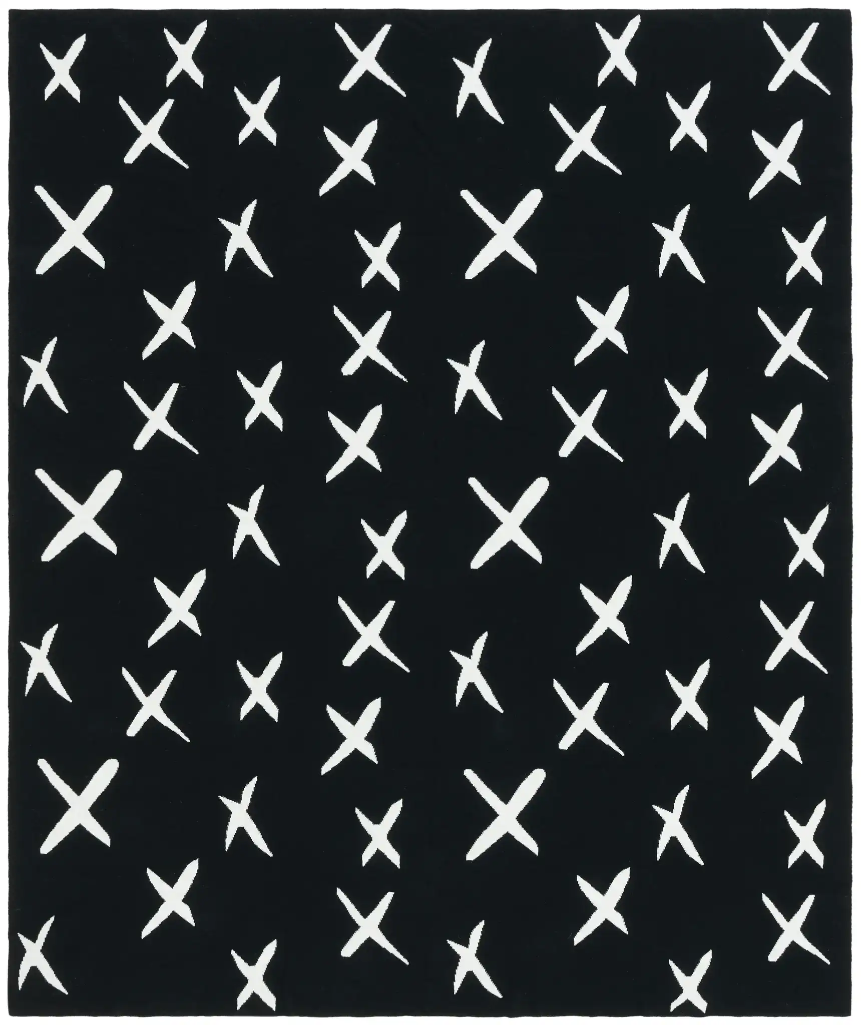 Alto Throw in Black / Ivory, detail view