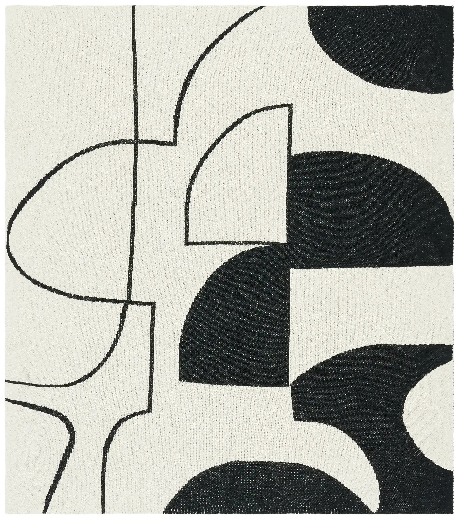 Cleon 50X60 Throw in Black / Ivory, detail view