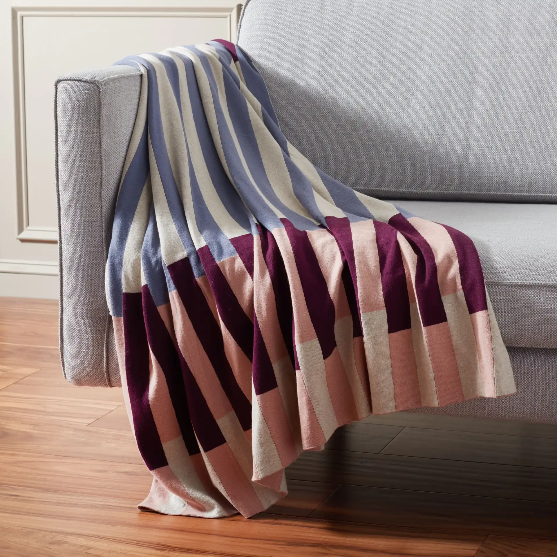 Zoie Throw in Multi in a styled room