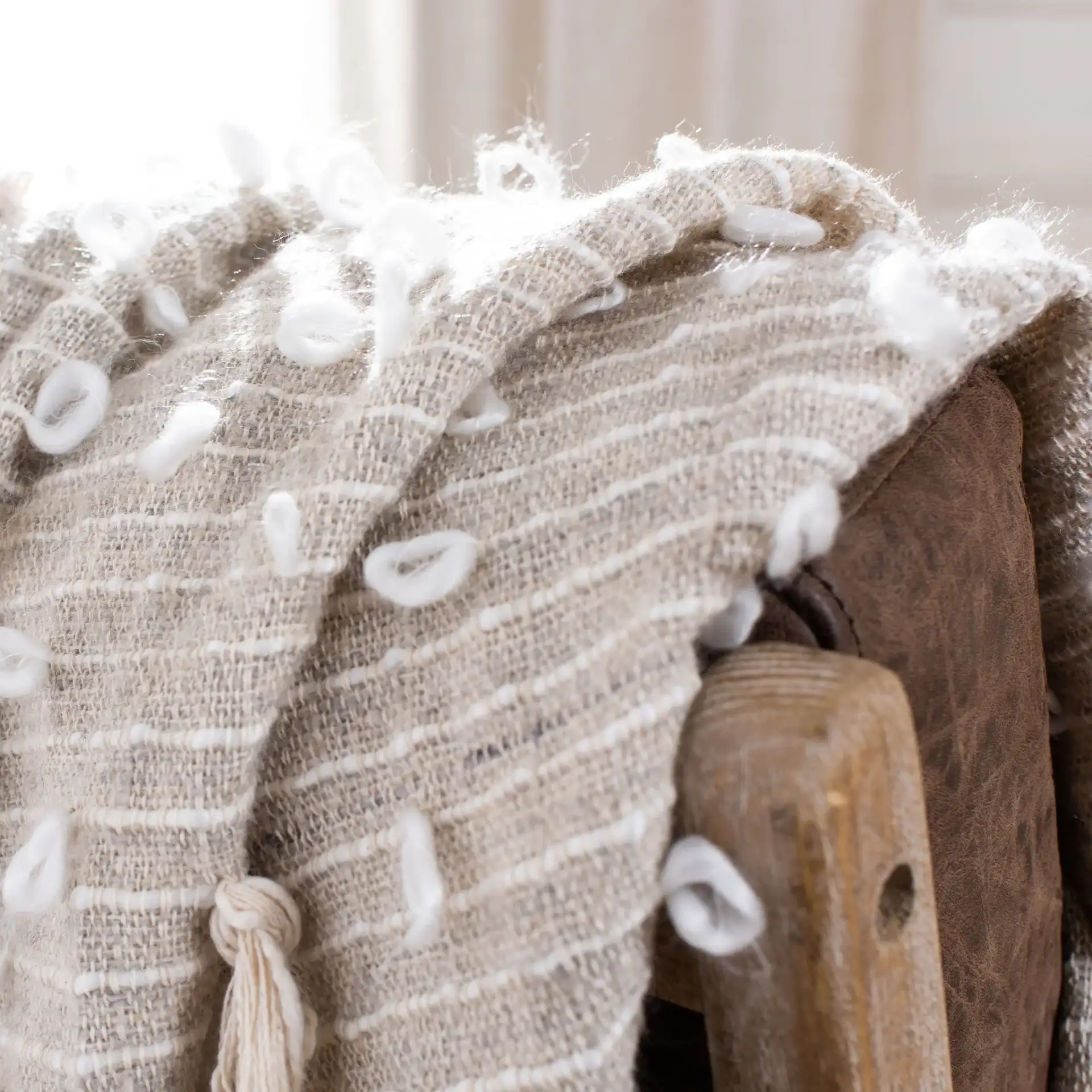 Popper Throw in Assorted in a styled room