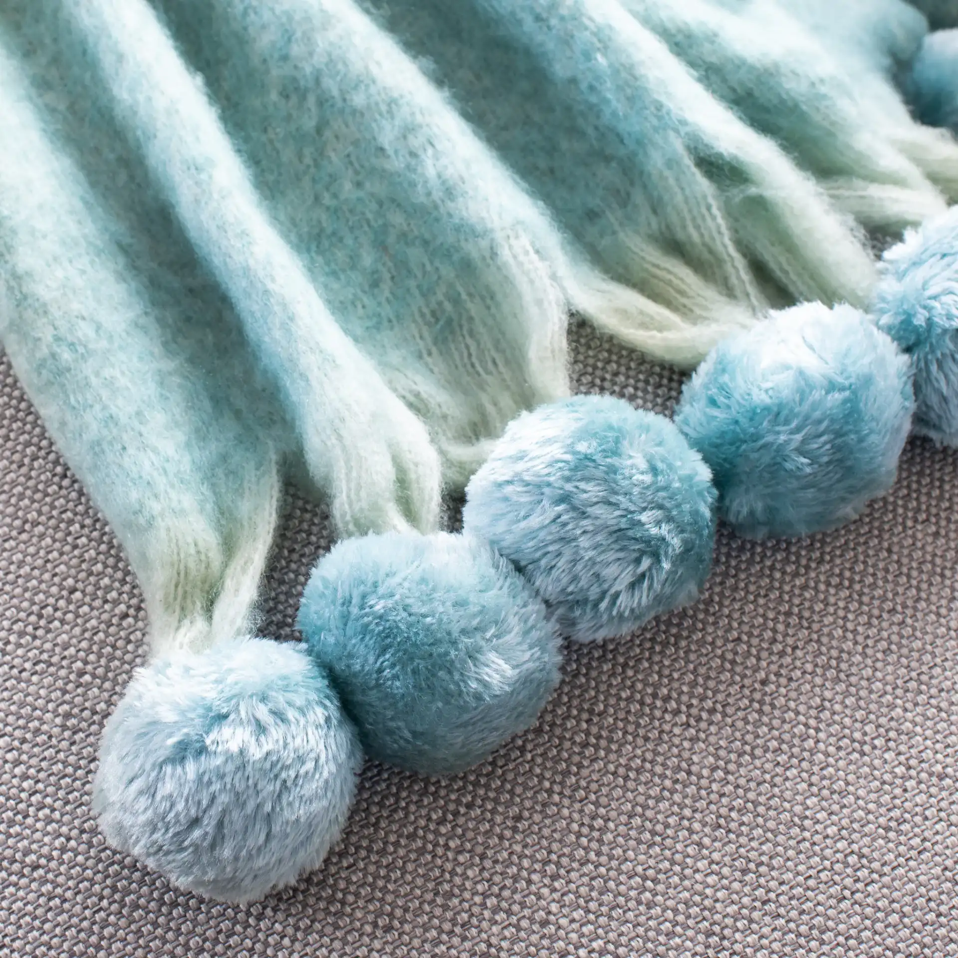 Shae Throw in Aqua in a styled room