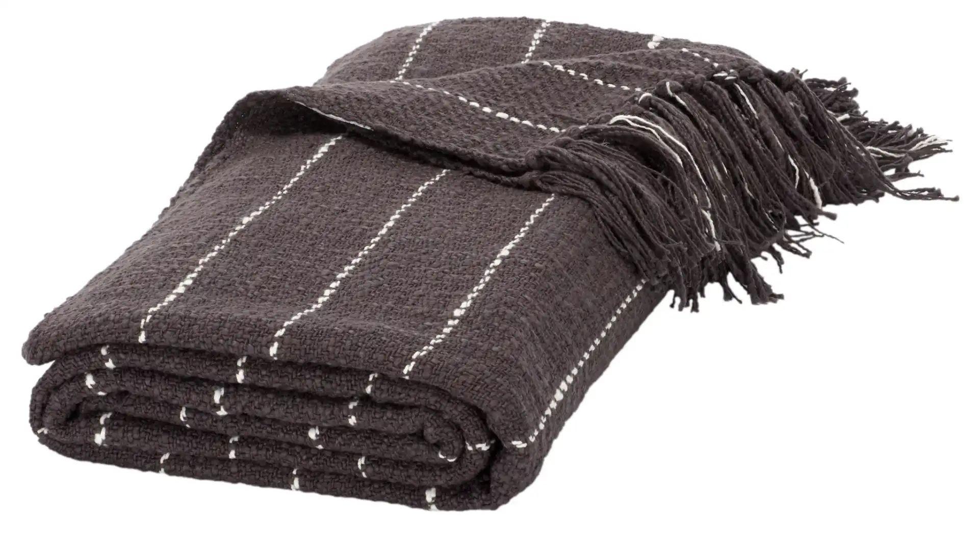 Sloane Cotton Throw in Gray / White