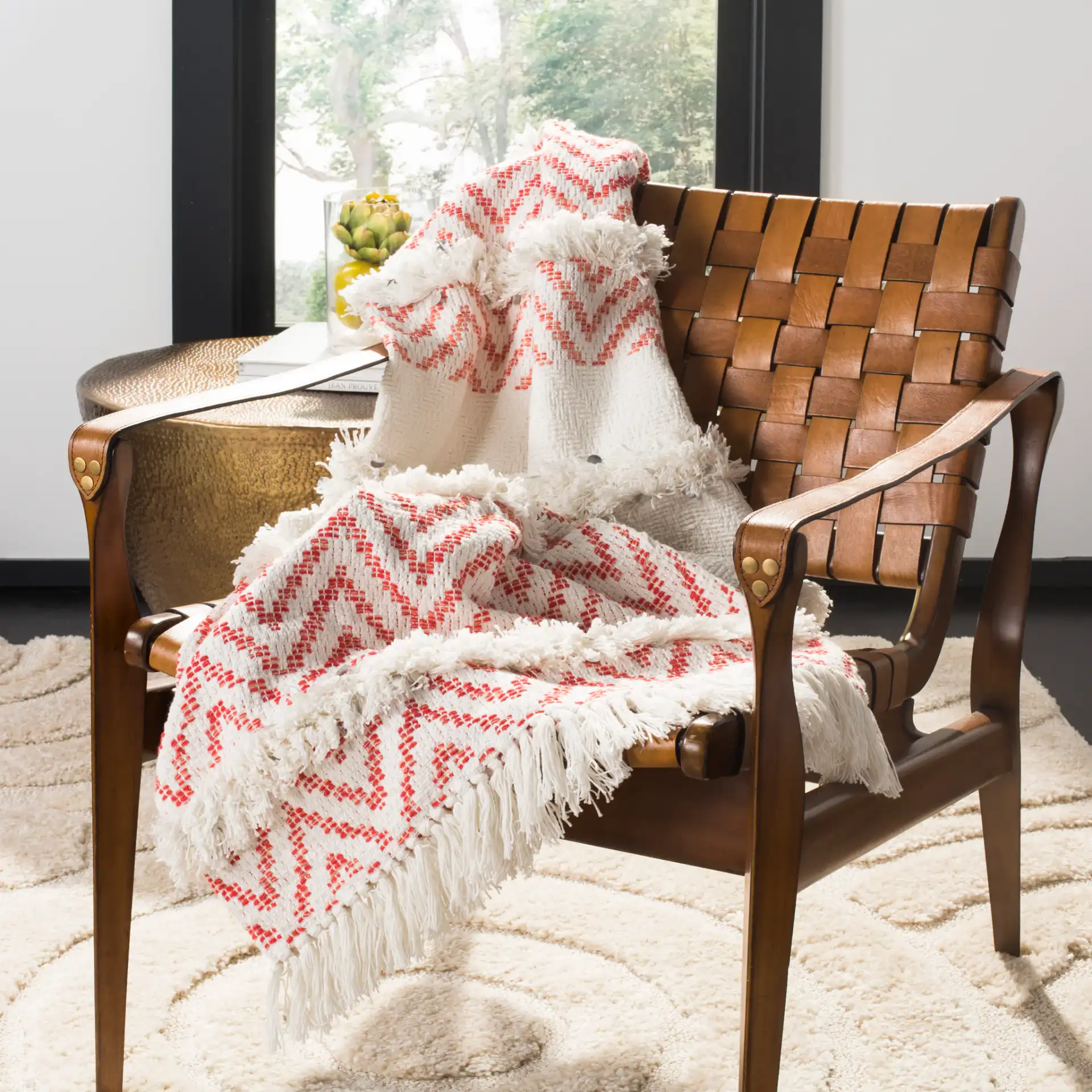 Sydney Throw in Silver in a styled room