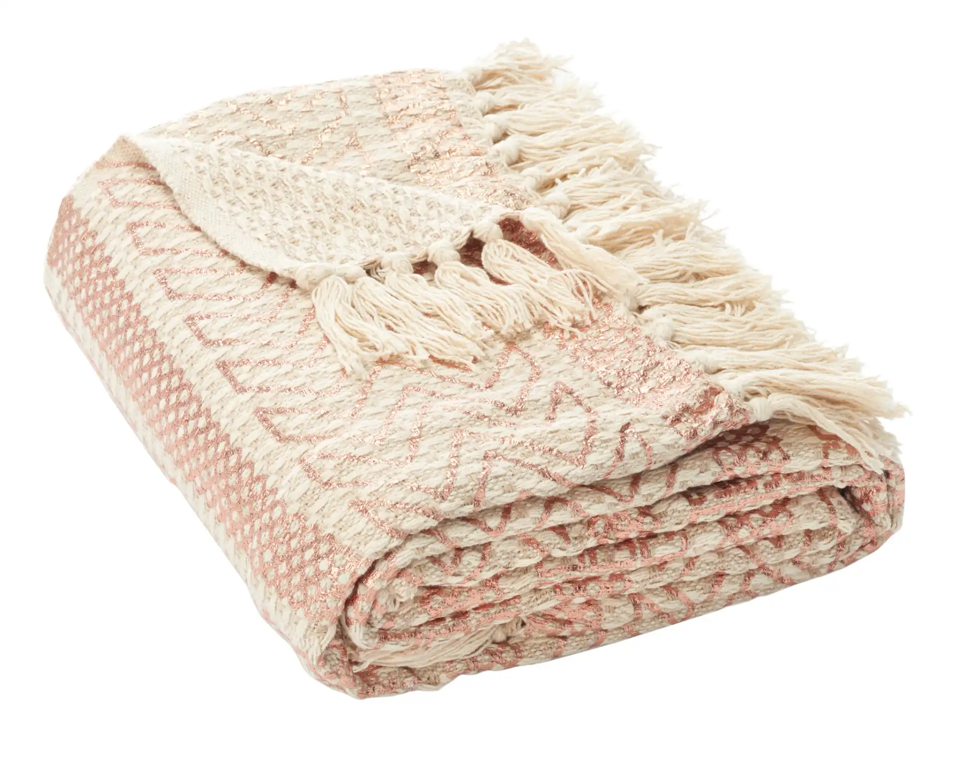 Becks Throw in White, detail view