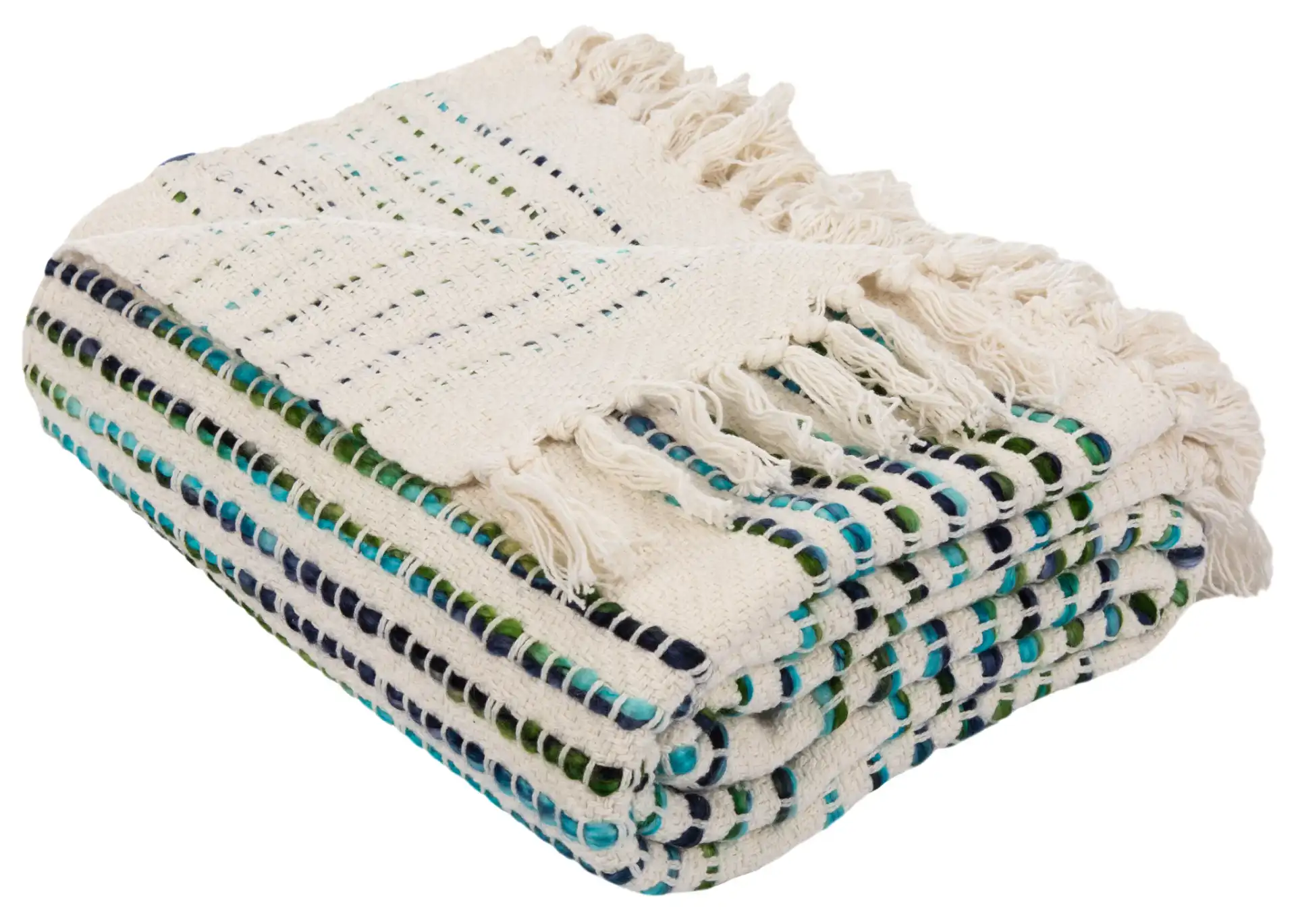 Landra Throw in Cream in a styled room