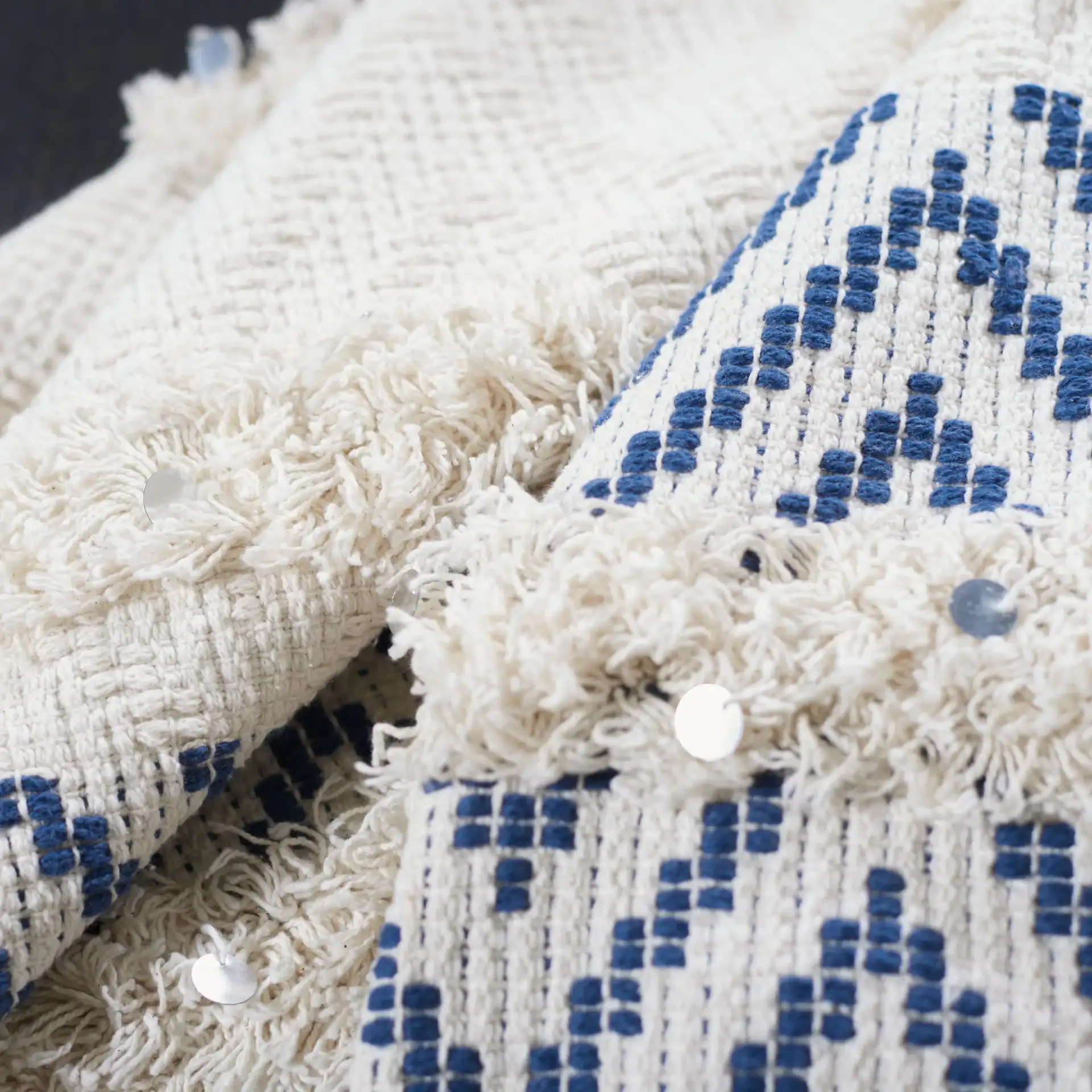 Theanna Throw in Silver in a styled room