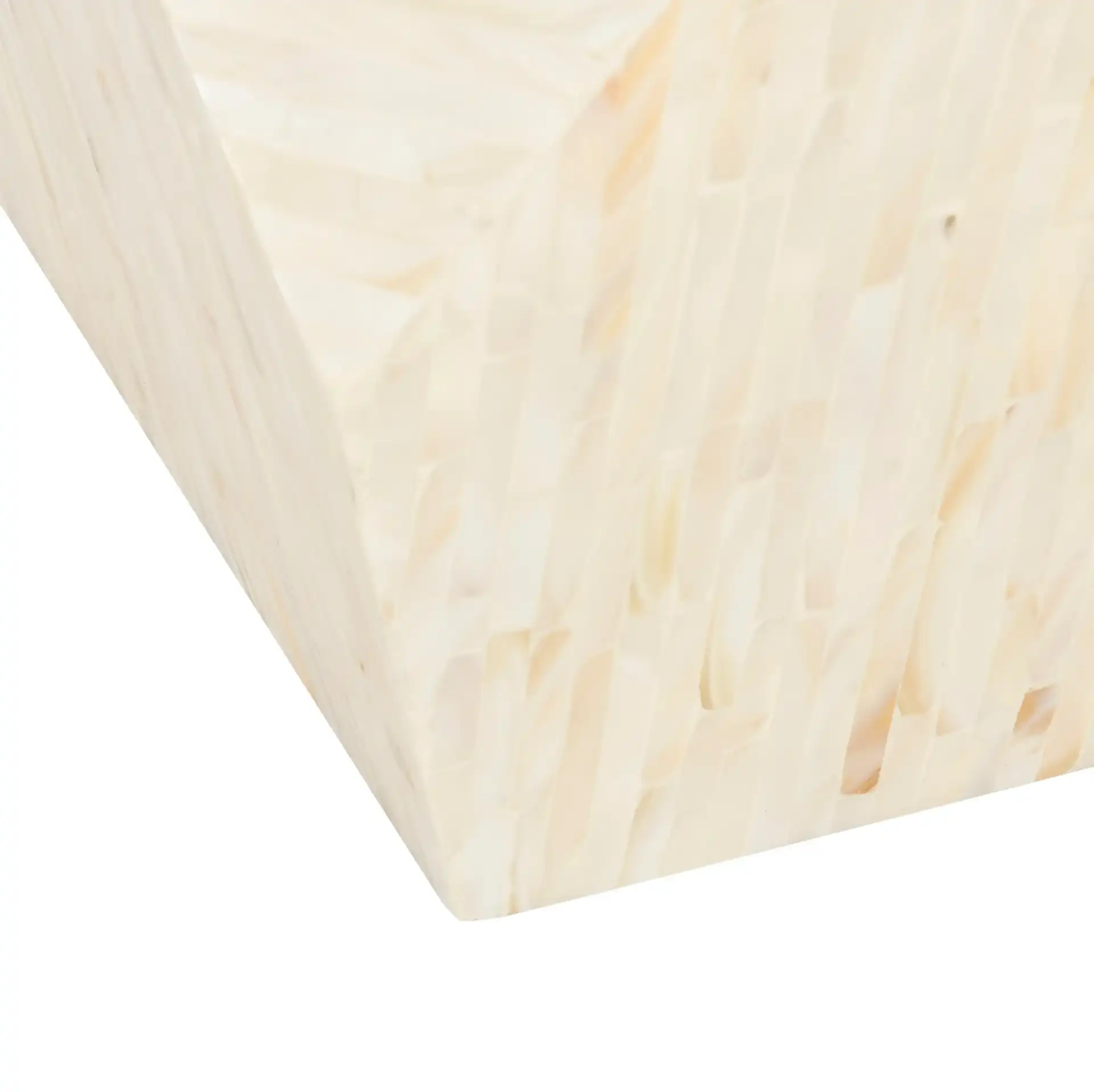 Lea Mosaic Geometric Side Table in Multicolor / Light Beige, detail view