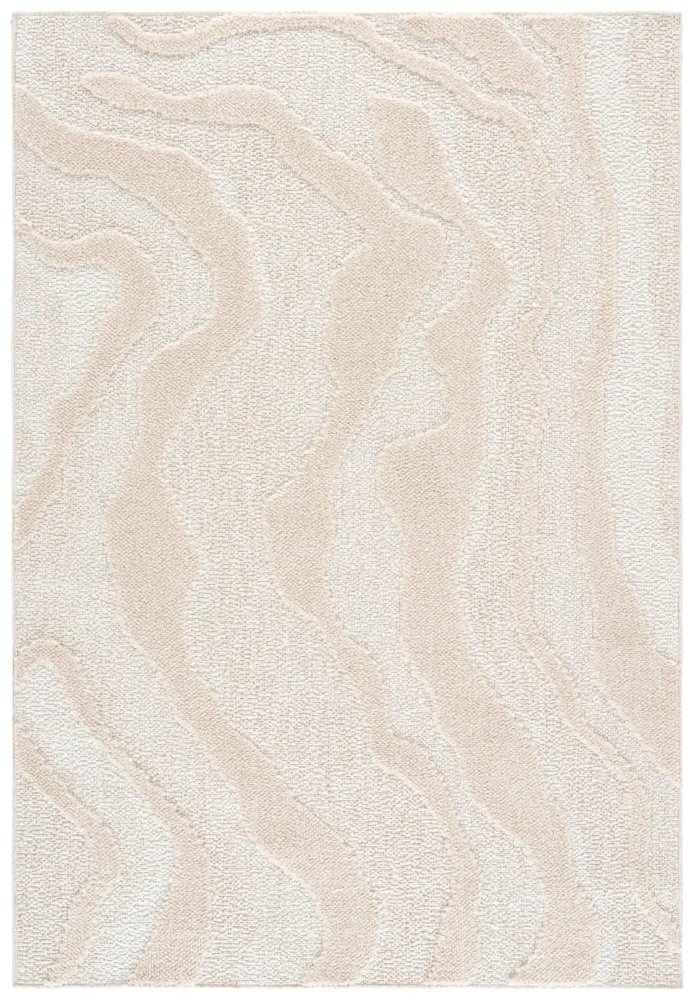 Trends Modern Wave Rug in Beige / Ivory
