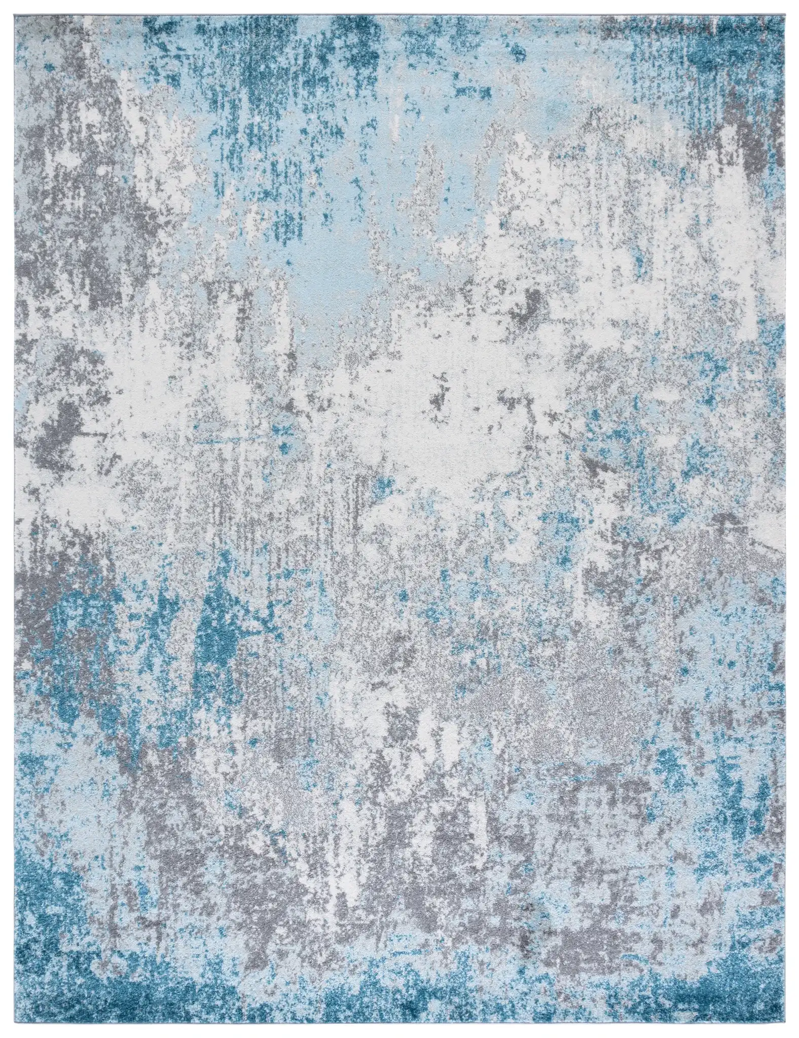Tulum Abstract Rug in Gray / Blue