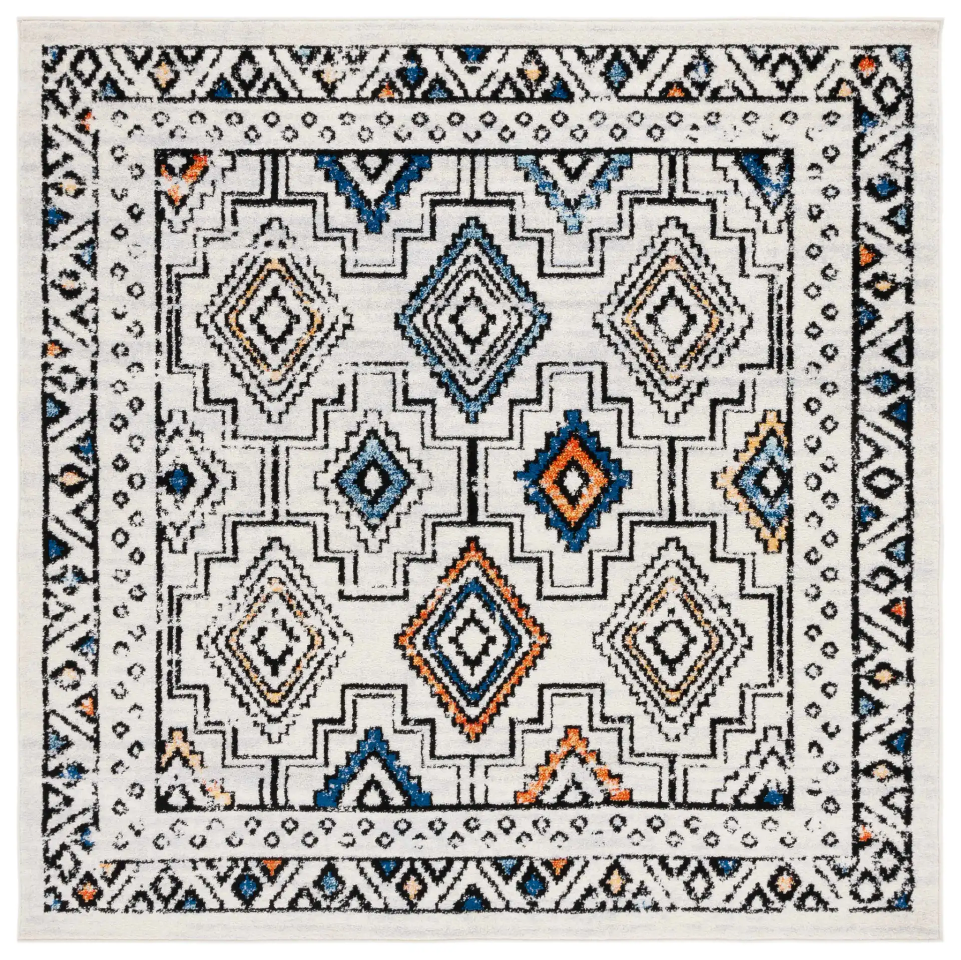 Ivory Gray / Blue Rust