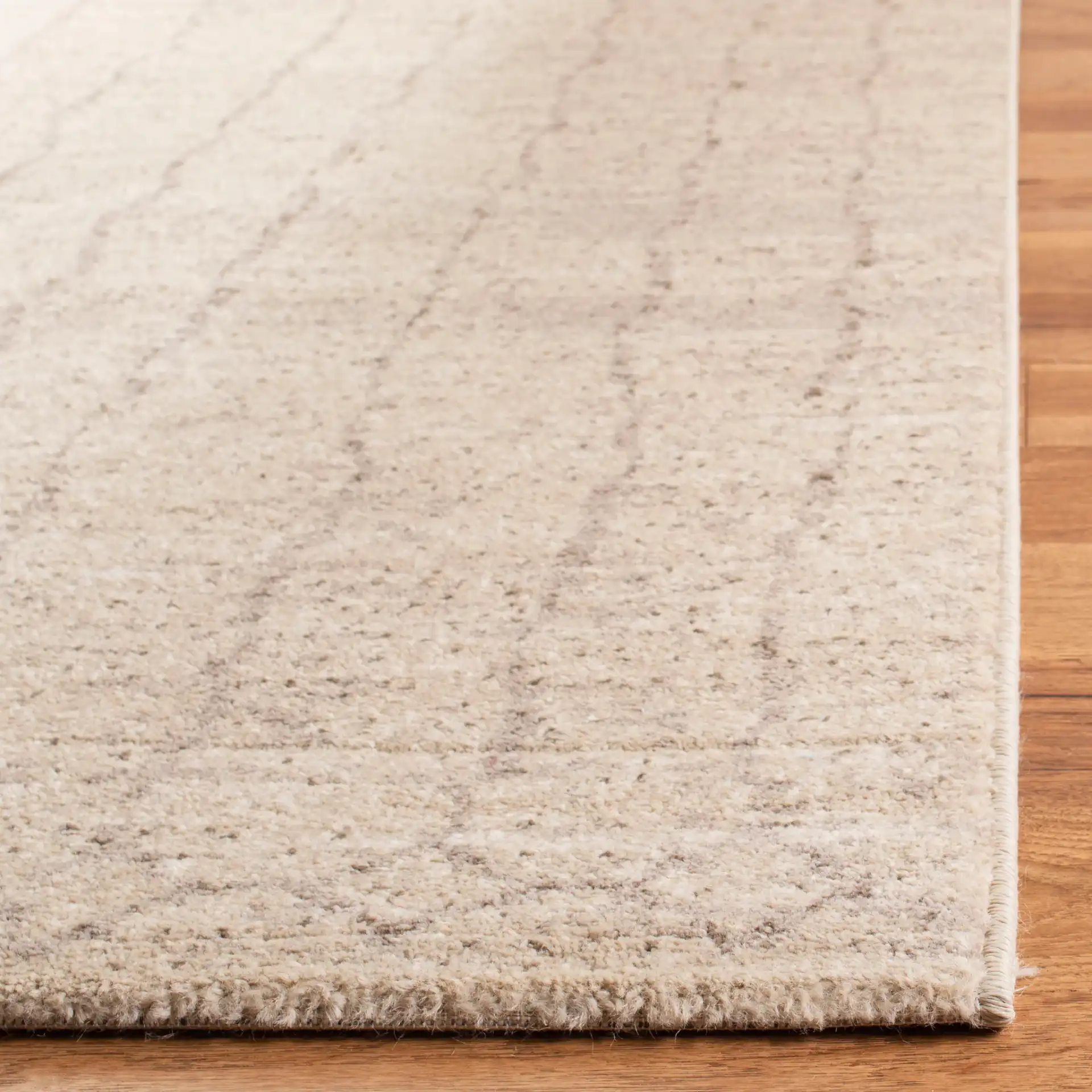 Tunisia Grid Rug in Ivory in a styled room