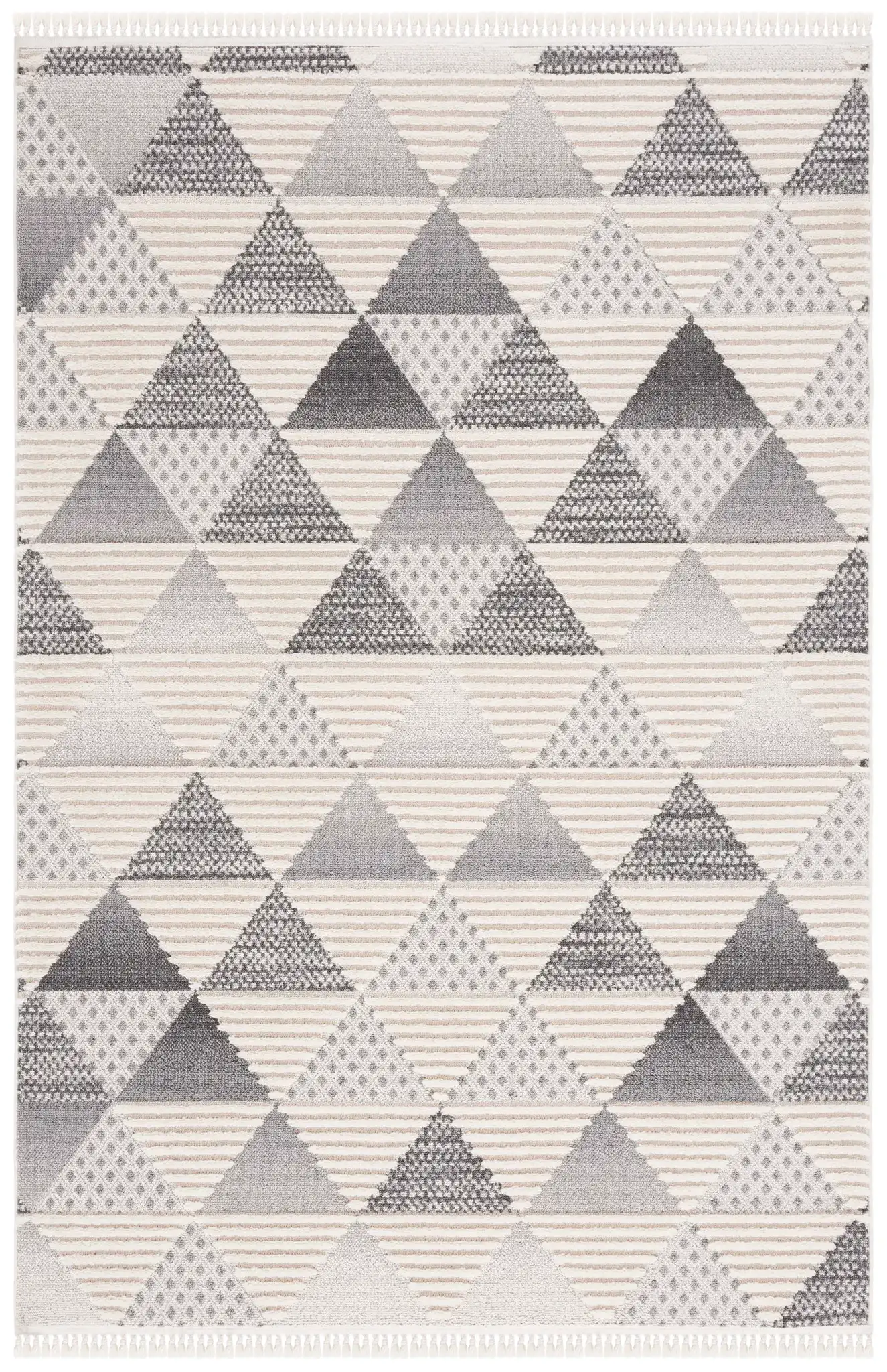 Urban Triangle Rug in Gray / Ivory