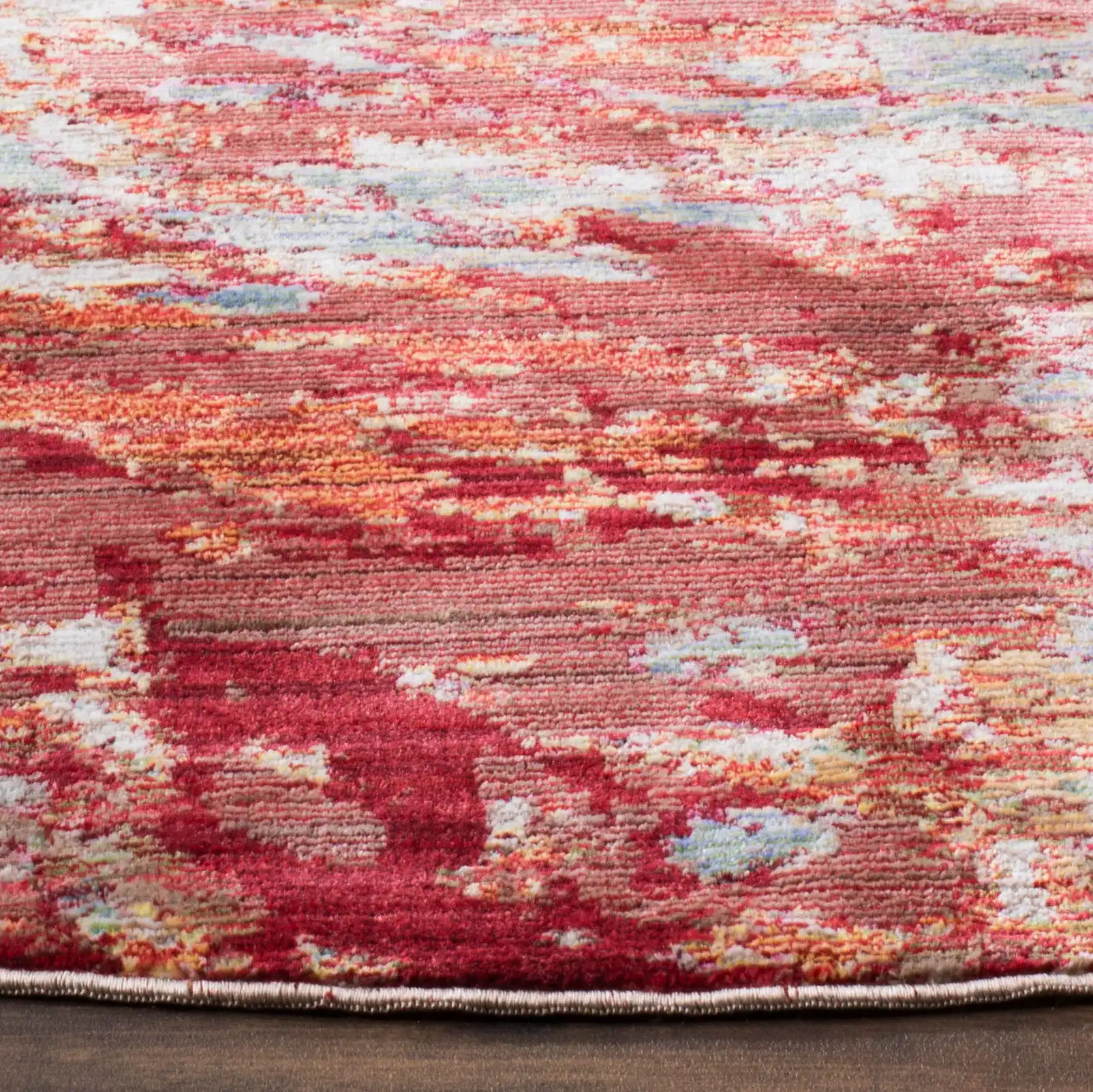 Valencia Abstract Mottled Rug in Multicolor in a styled room