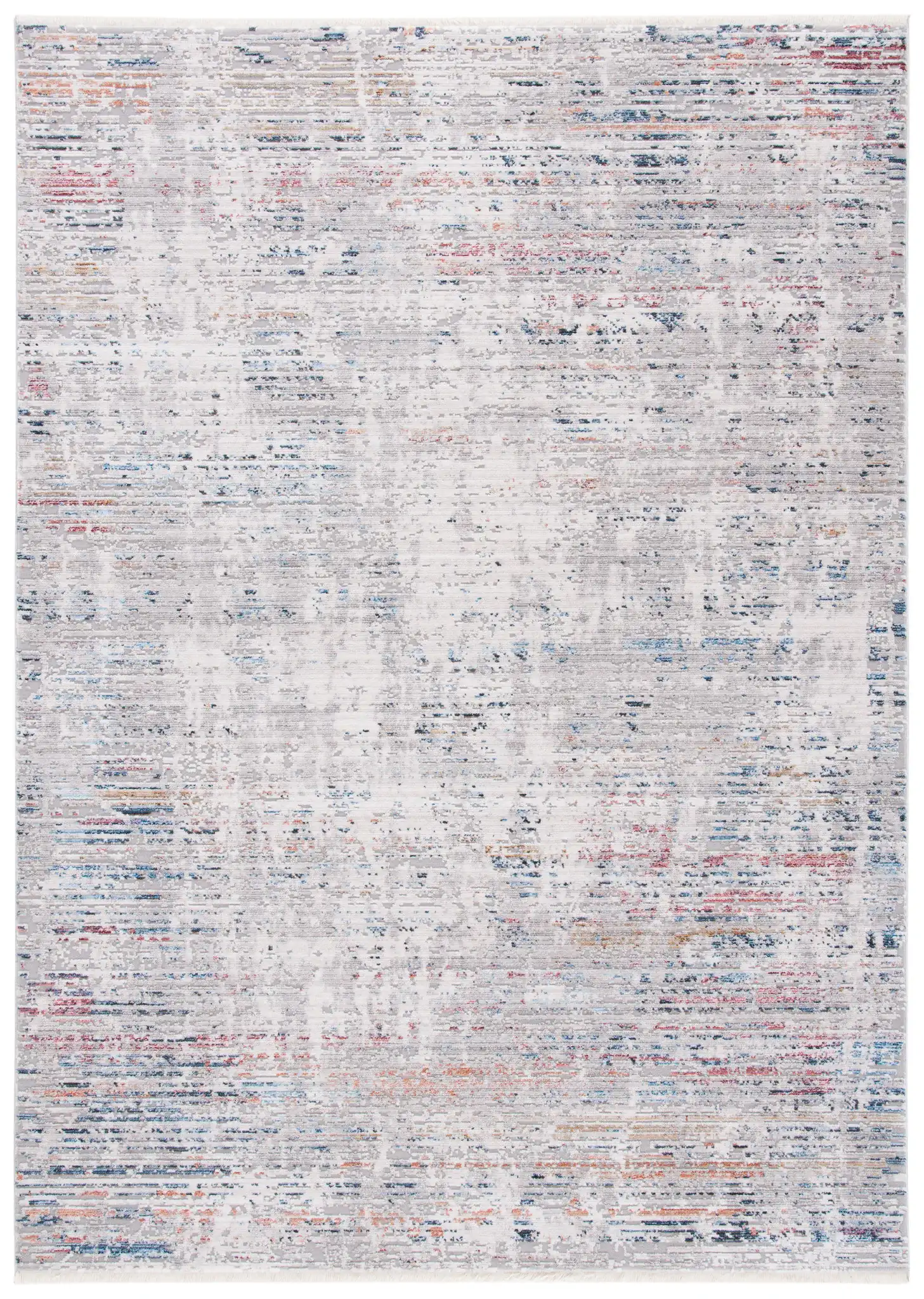 Valencia Abstract Linear Rug in Gray / Blue