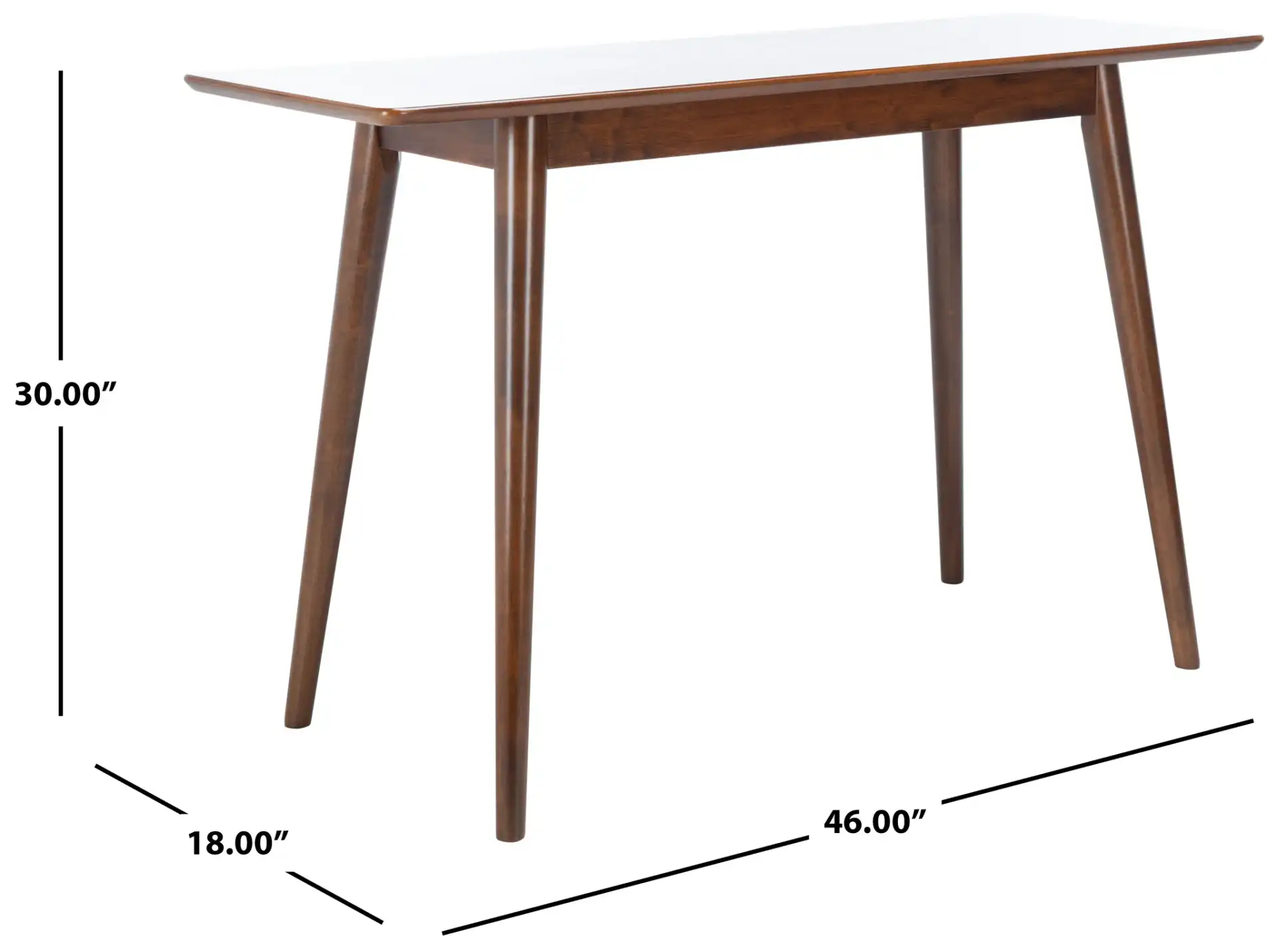 Sasharose Makeup Table in Walnut, detail view