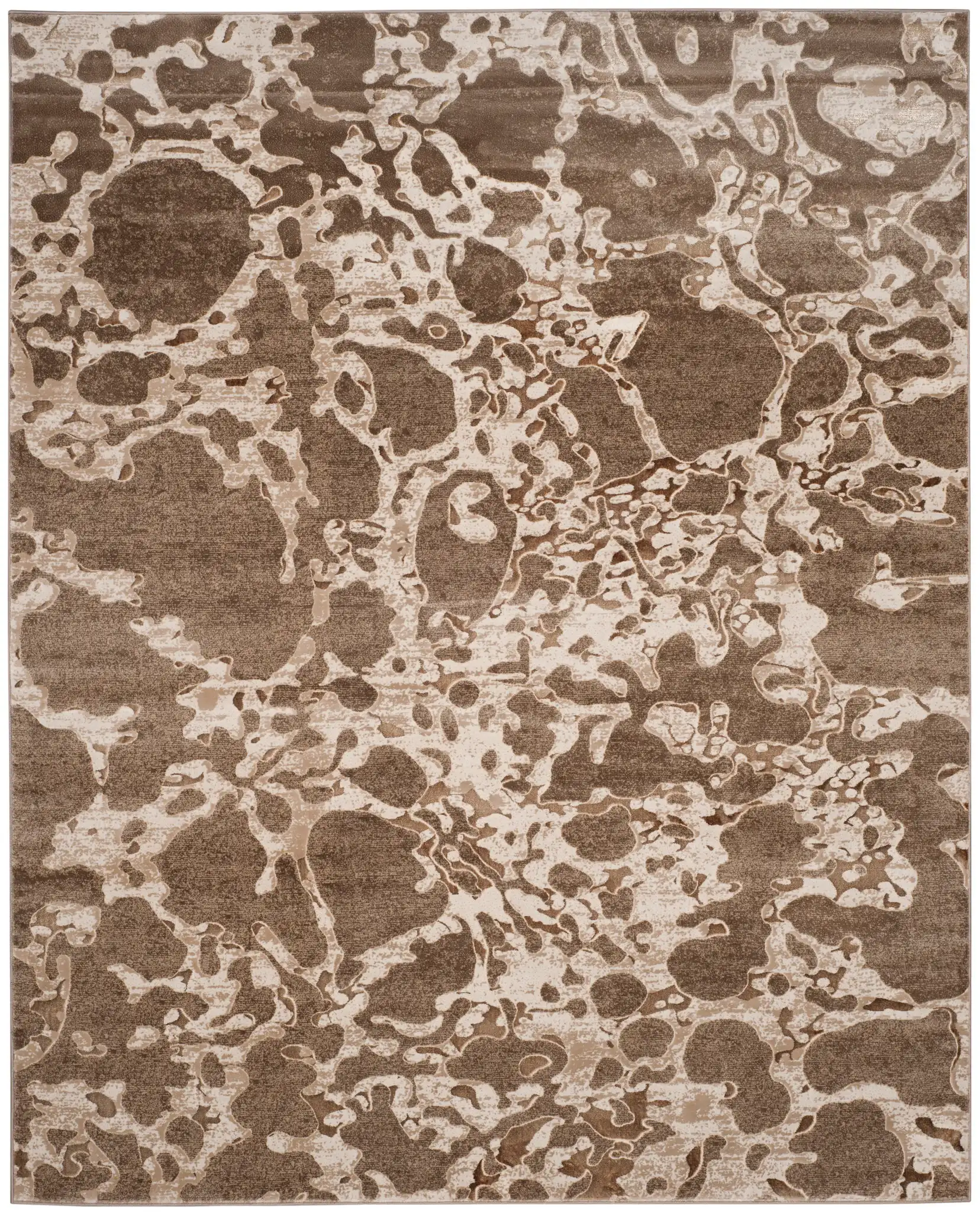 Vogue Organic Abstract Rug in Light Brown
