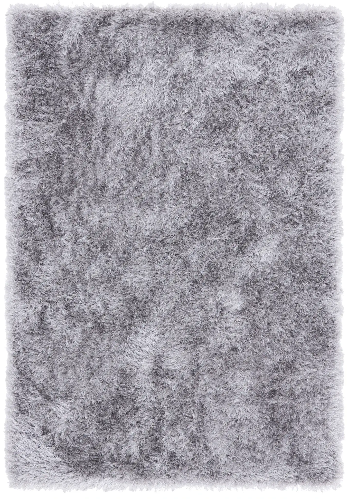 Vegas Solid Shag Rug in Gray