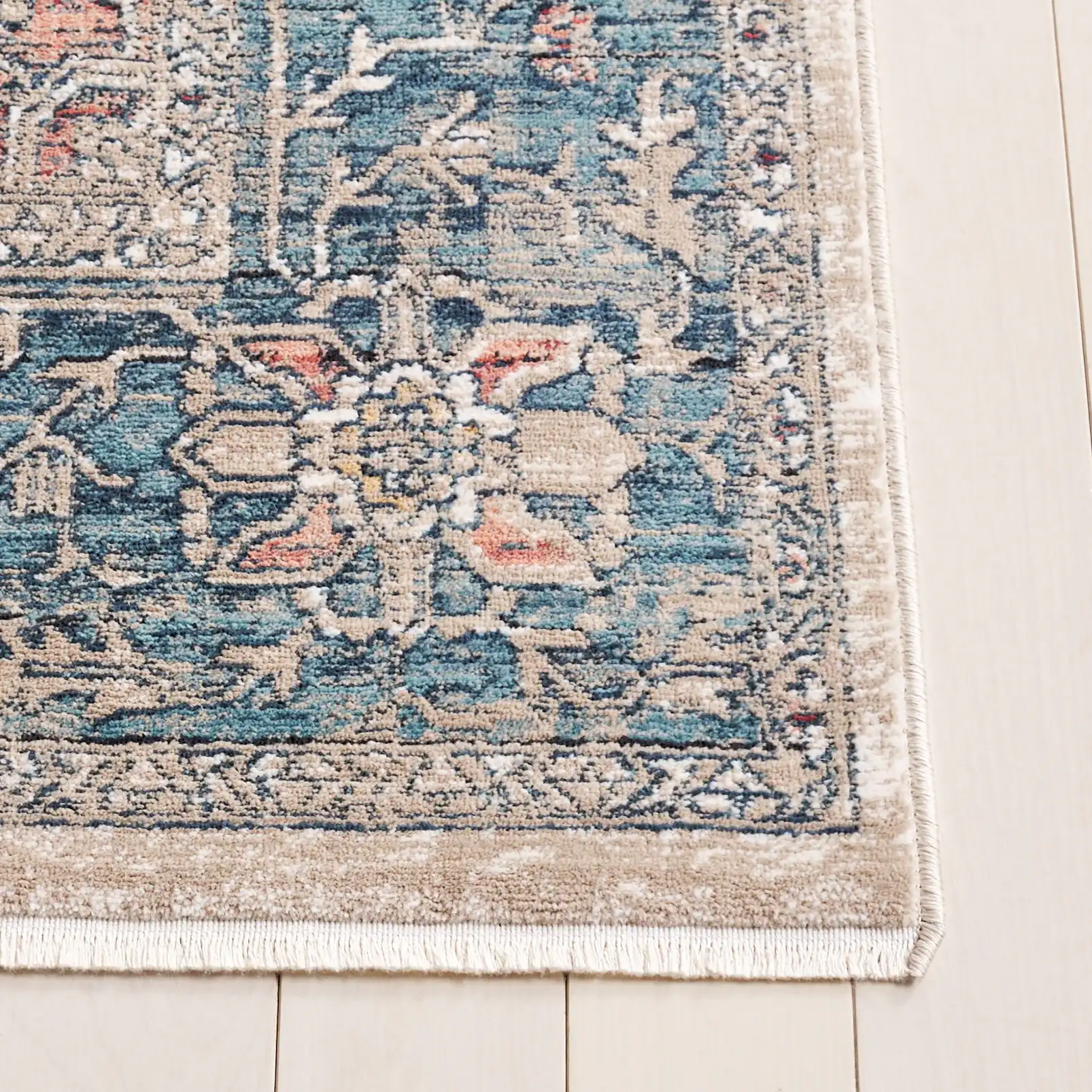 Victoria Anatolia Medallion Rug in Navy / Ivory in a styled room
