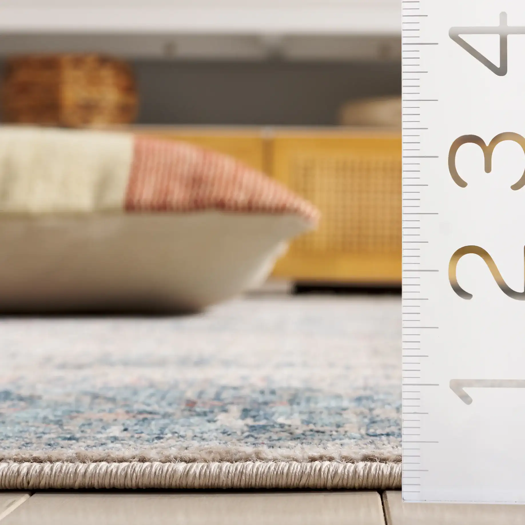 Victoria Anatolia Medallion Rug in Navy / Ivory in a styled room