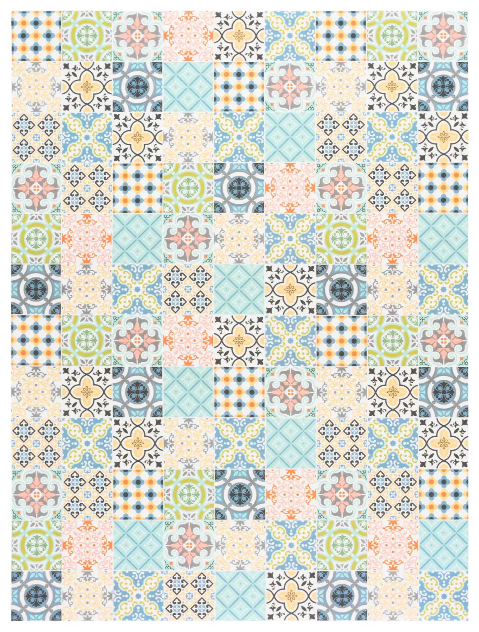 Vinyl Floor Mosaic Tile Rug