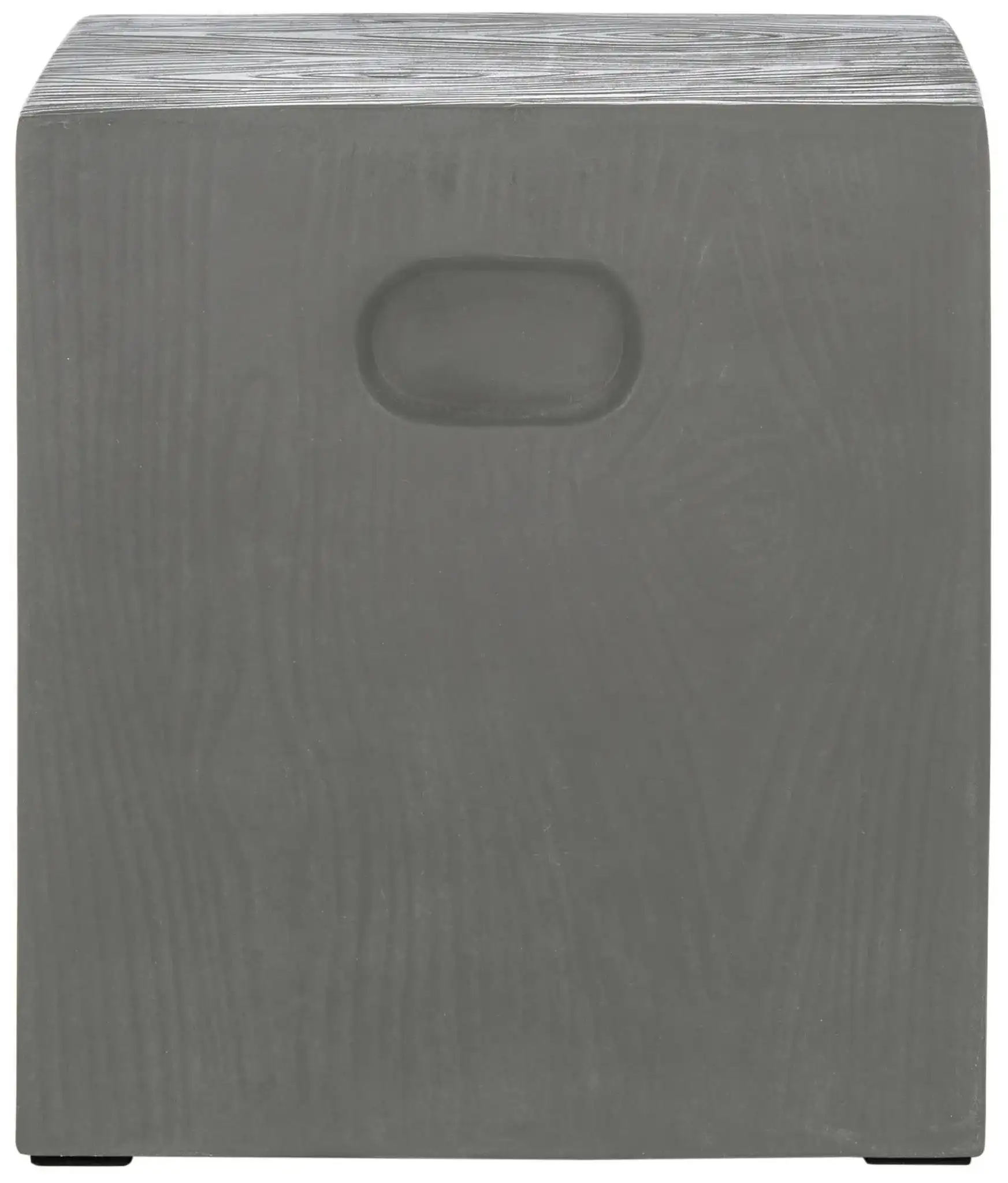 Cube Indoor/Outdoor Accent Stool in Dark Gray