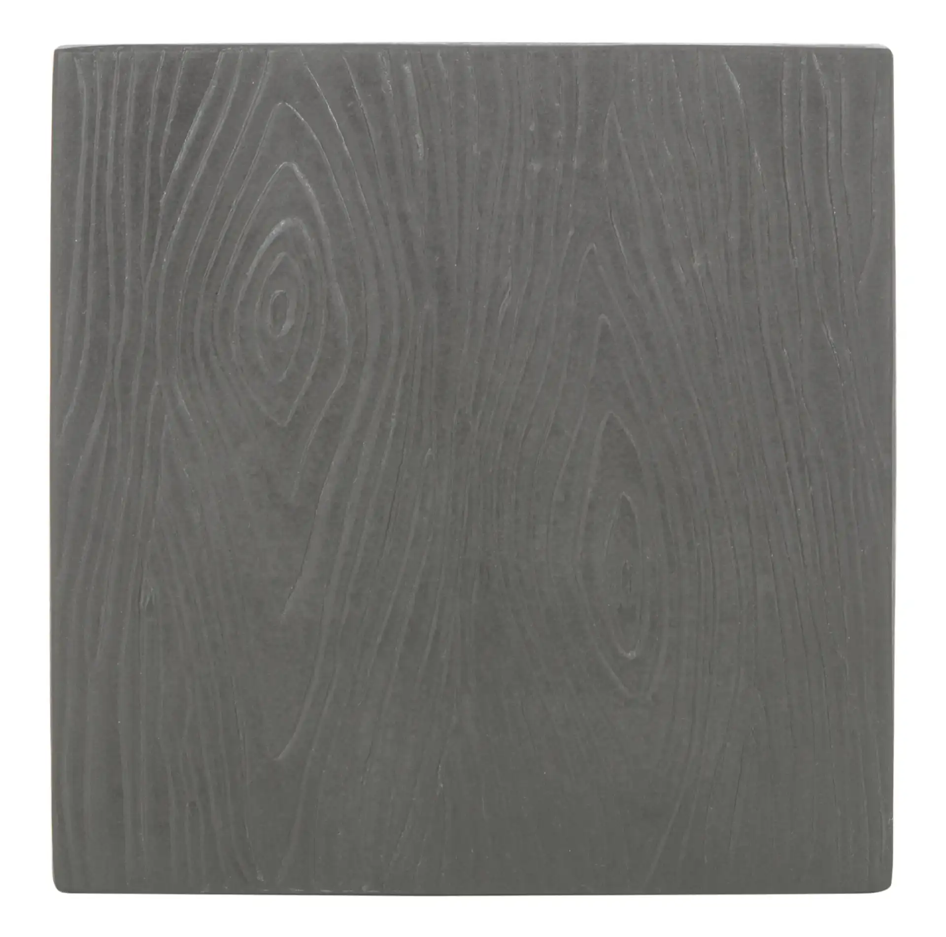 Cube Indoor/Outdoor Accent Stool in Dark Gray, detail view